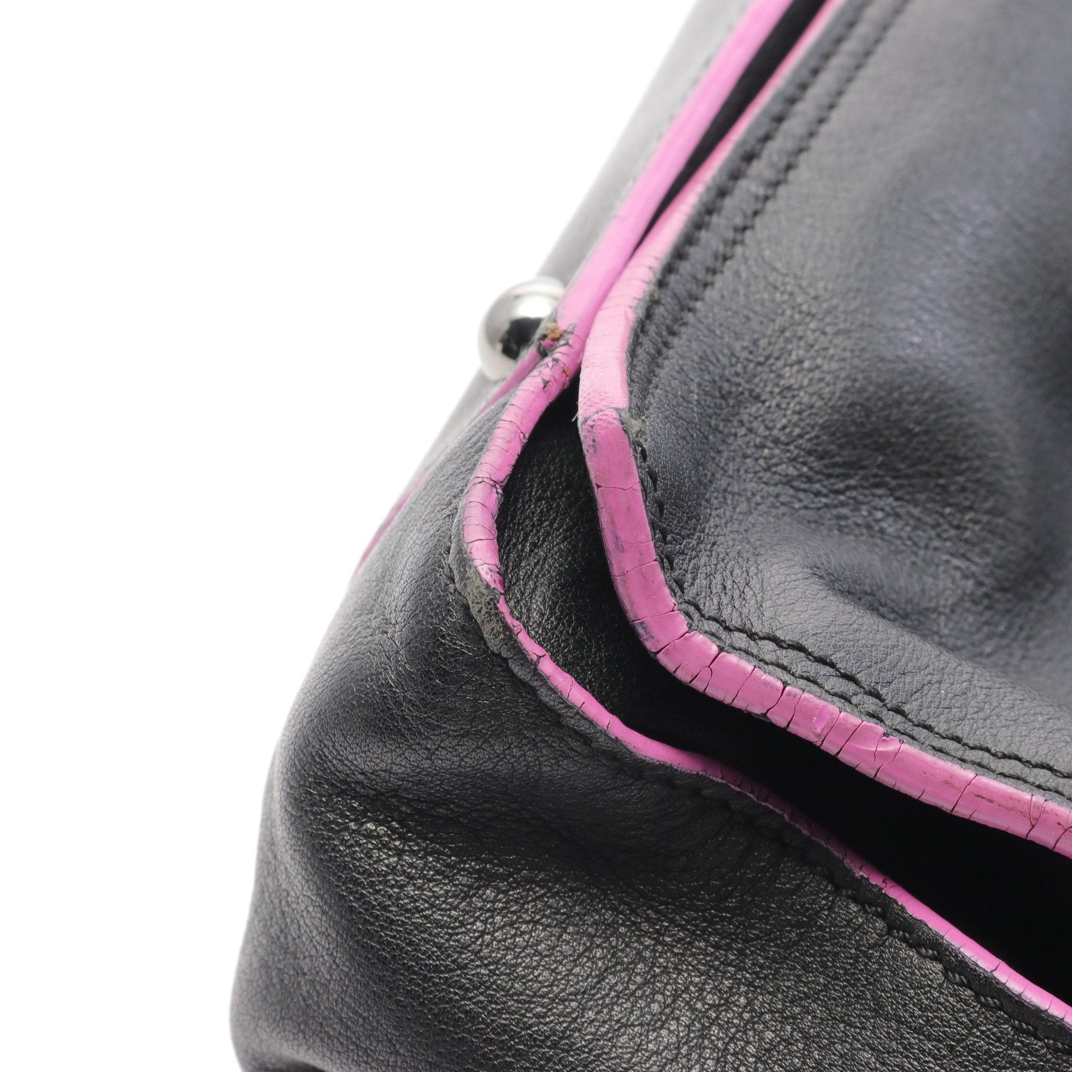 Loewe Loewe Flamenco Tote Anagram Handbag Bag Leather Black Size ONE SIZE - 9 Thumbnail