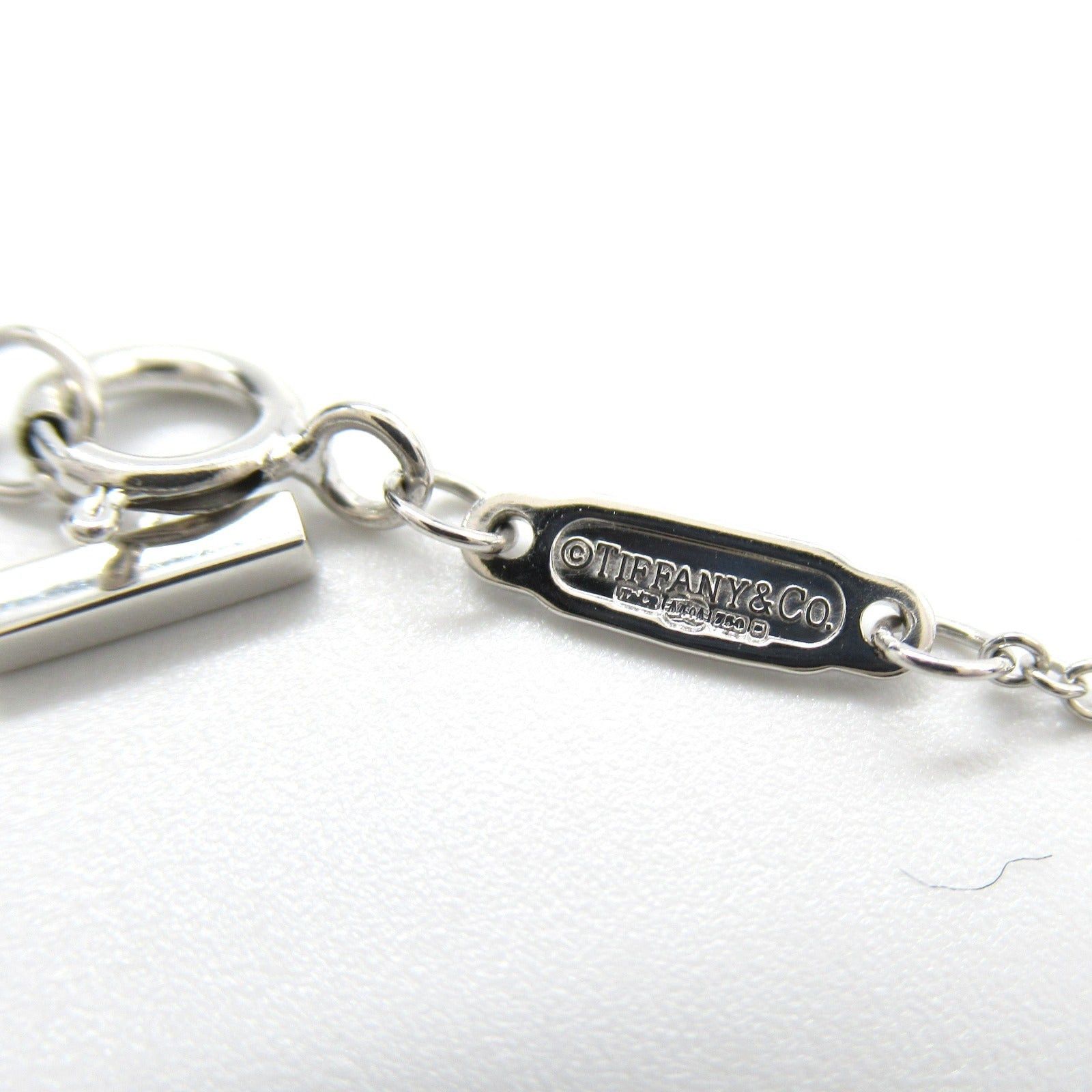 Tiffany & Co. Tiffany Co T Smile Small Necklace K18Wg (White Gold) Silver Size ONE SIZE - 4 Thumbnail