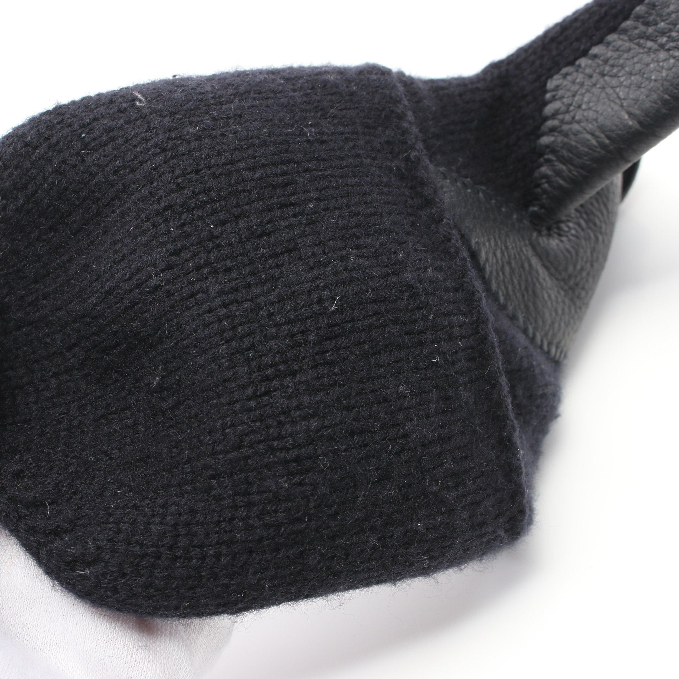 Hermes Hermes Serie Button Fingerless Mitten Cover Gloves Glove Cashmere Leather Navy Silver Hardware Size ONE SIZE - 5 Thumbnail