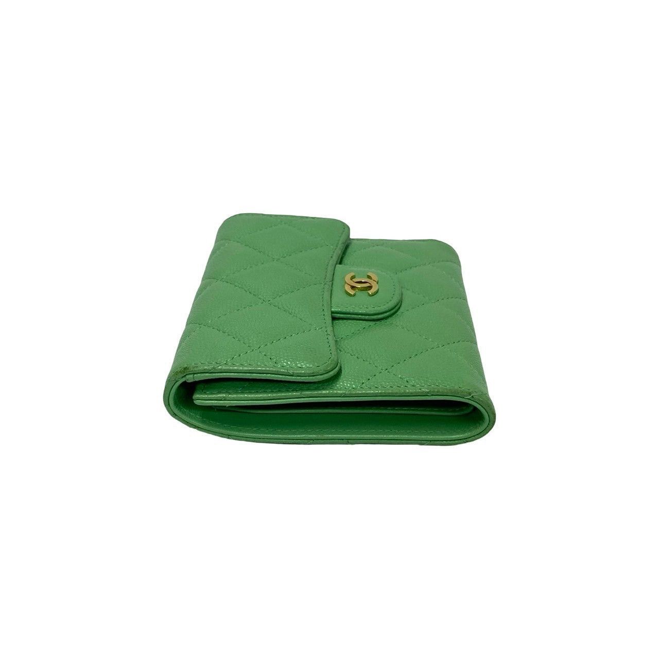Chanel Chanel Wallet Green Caviar Size ONE SIZE - 4 Thumbnail