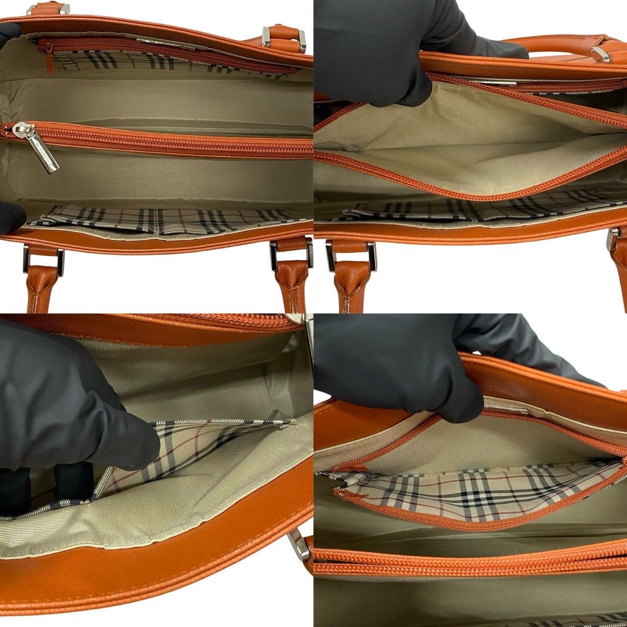 Burberry Burberry Handbag Orange Leather Size ONE SIZE - 8 Thumbnail