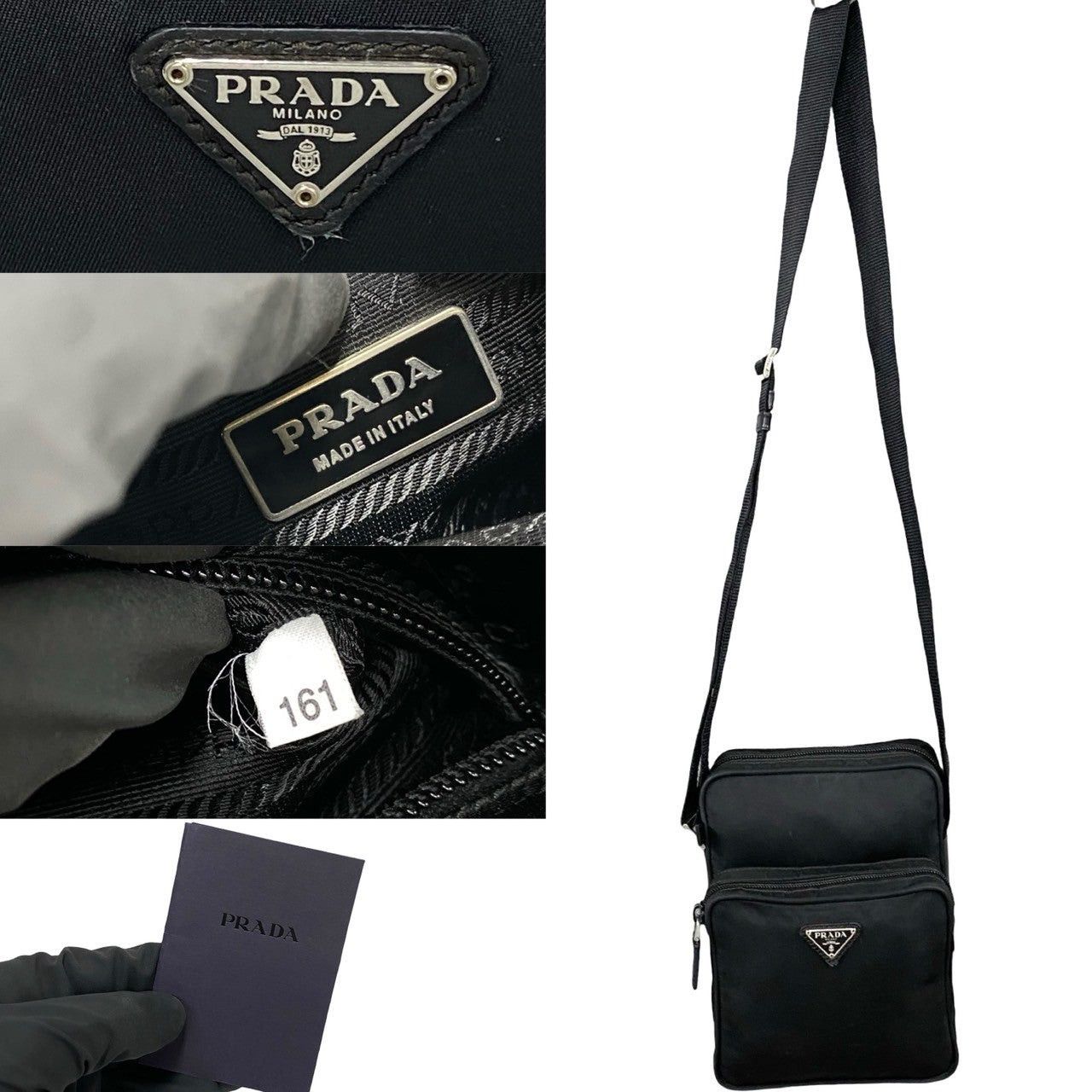 Prada Prada Shoulder Bag Black Nylon Size ONE SIZE - 3 Thumbnail