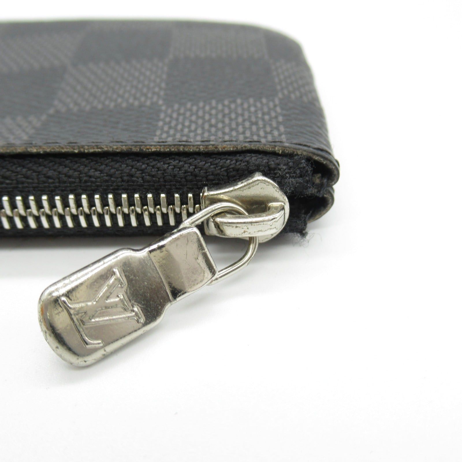 Louis Vuitton Louis Vuitton Pochette Cle Key &Amp; Coin Purse Coated Canvas Damier Graphite Black Size ONE SIZE - 8 Thumbnail