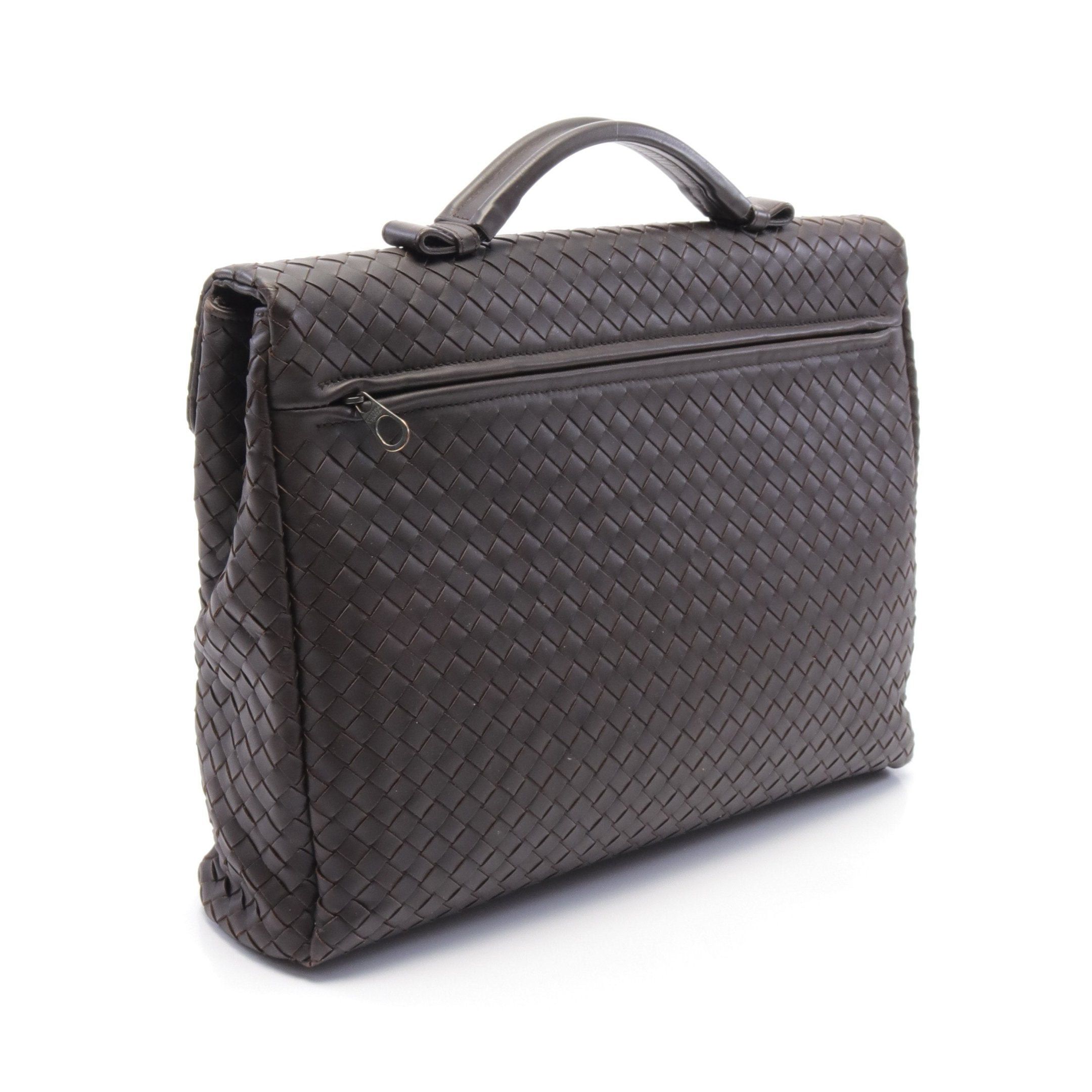 Bottega Veneta Bottega Veneta Intrecciato Briefcase Business Bag Leather Dark Brown Size ONE SIZE - 2 Thumbnail
