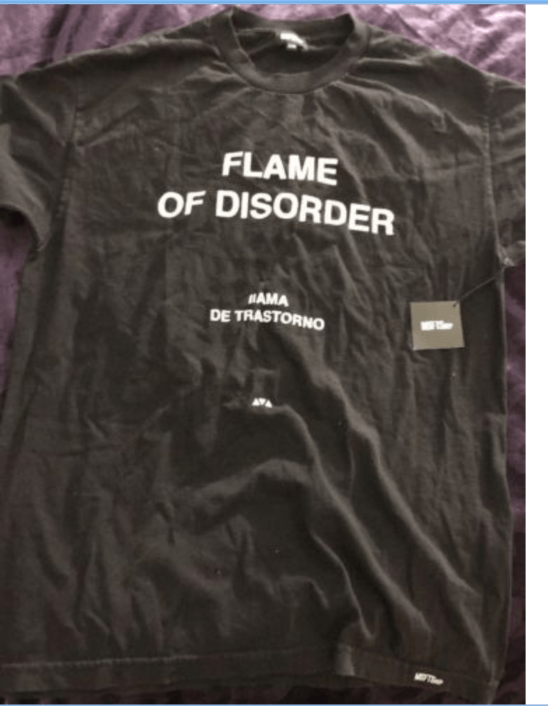 Flame of disorder t hot sale shirt