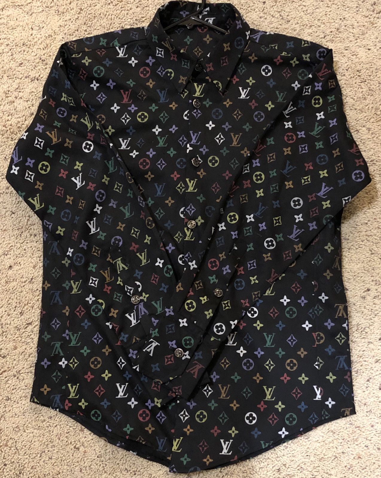 Imran Potato Imran Potato Black LV Longsleeve Button up Size US M / EU 48-50 / 2 - 2 Thumbnail