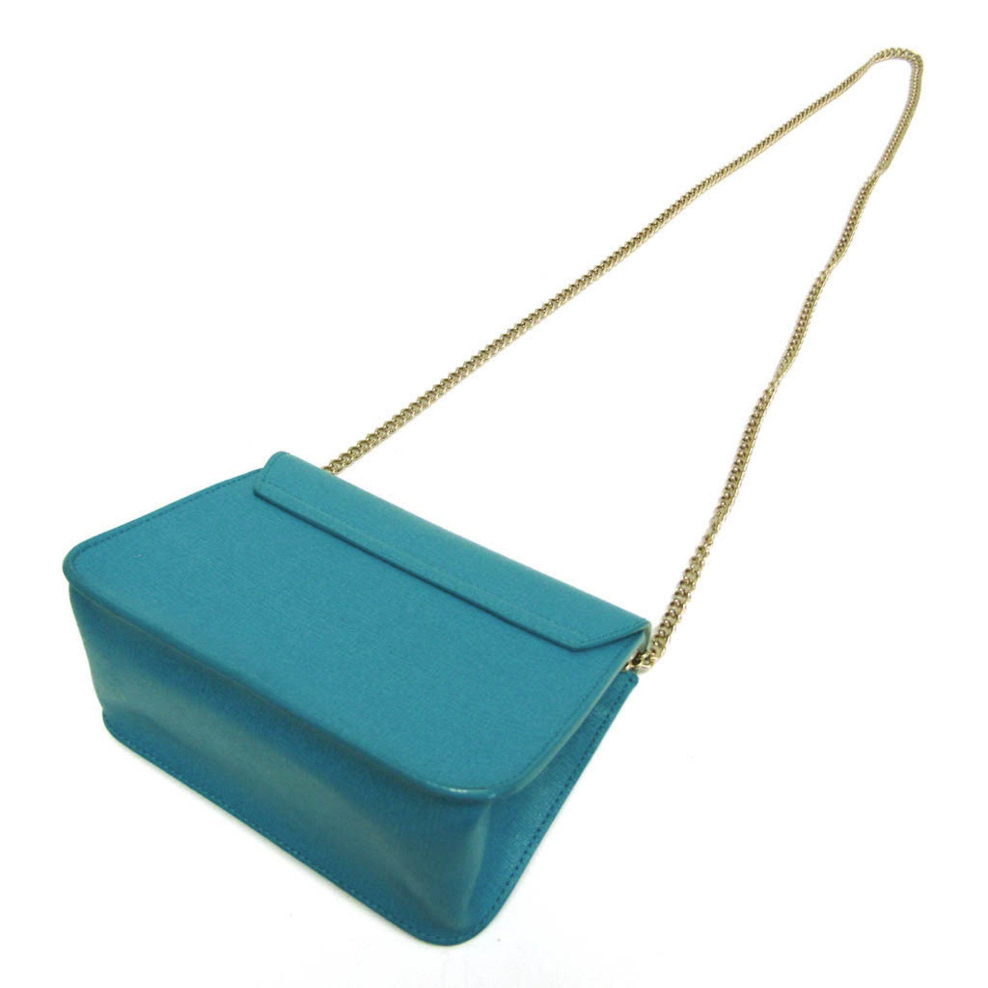 Furla Furla Julia Mini Chain Women's Leather Shoulder Bag Blue Size ONE SIZE - 2 Thumbnail