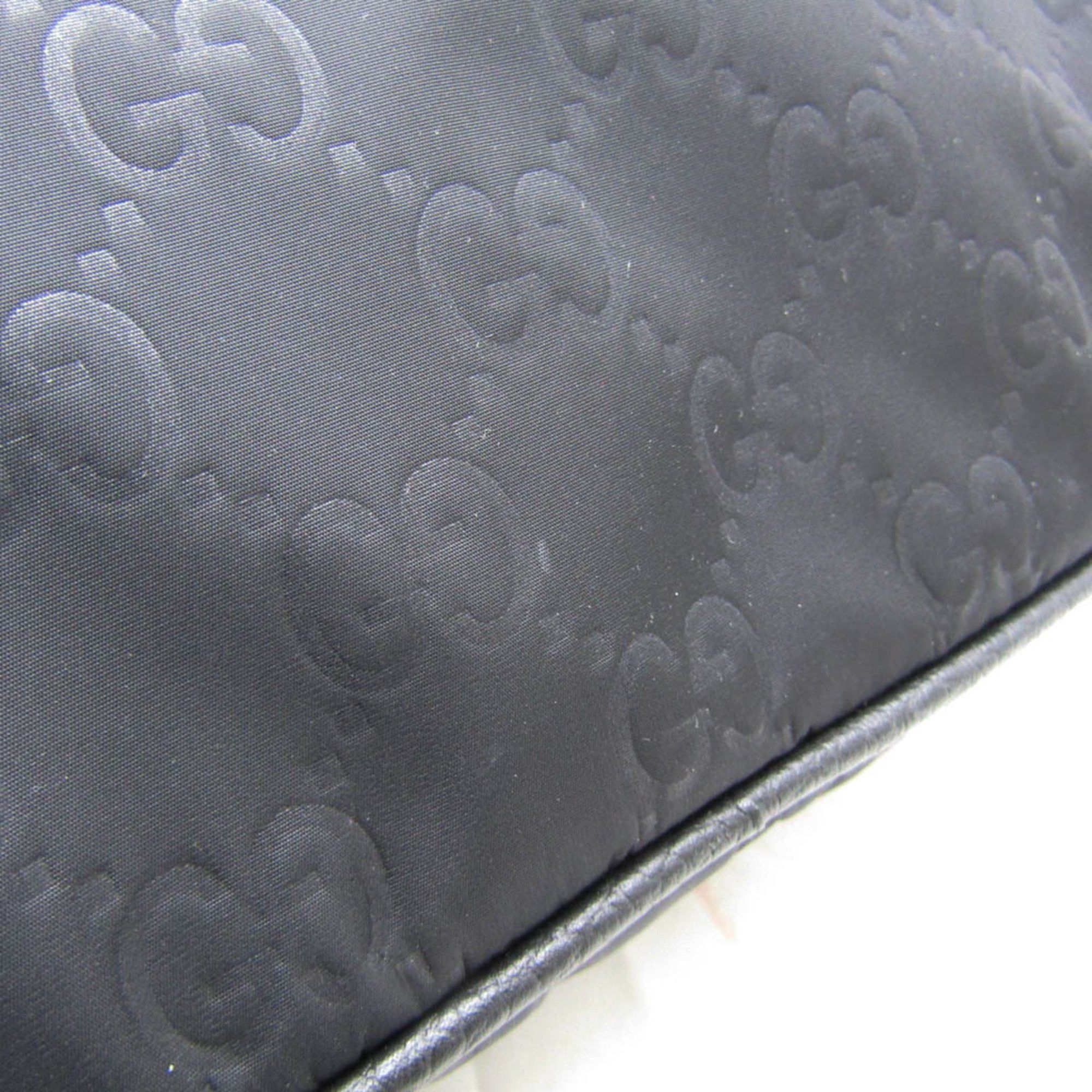 Gucci Gucci GG Nylon 510341 Women's Nylon Pouch Black Size ONE SIZE - 9 Thumbnail
