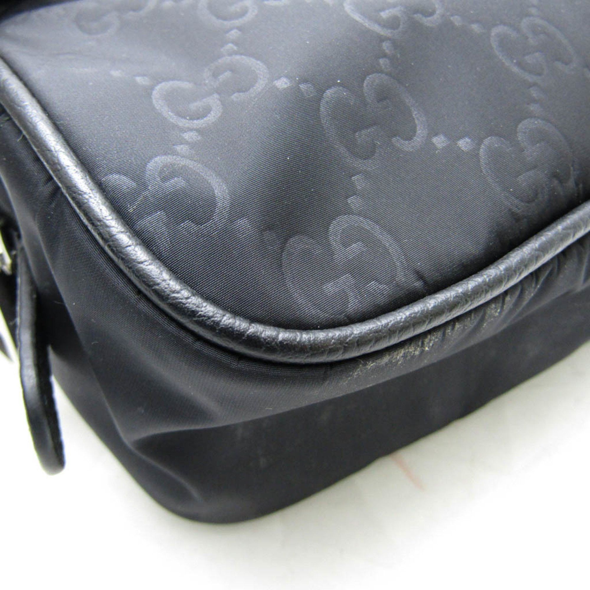 Gucci Gucci GG Nylon 510341 Women's Nylon Pouch Black Size ONE SIZE - 5 Thumbnail