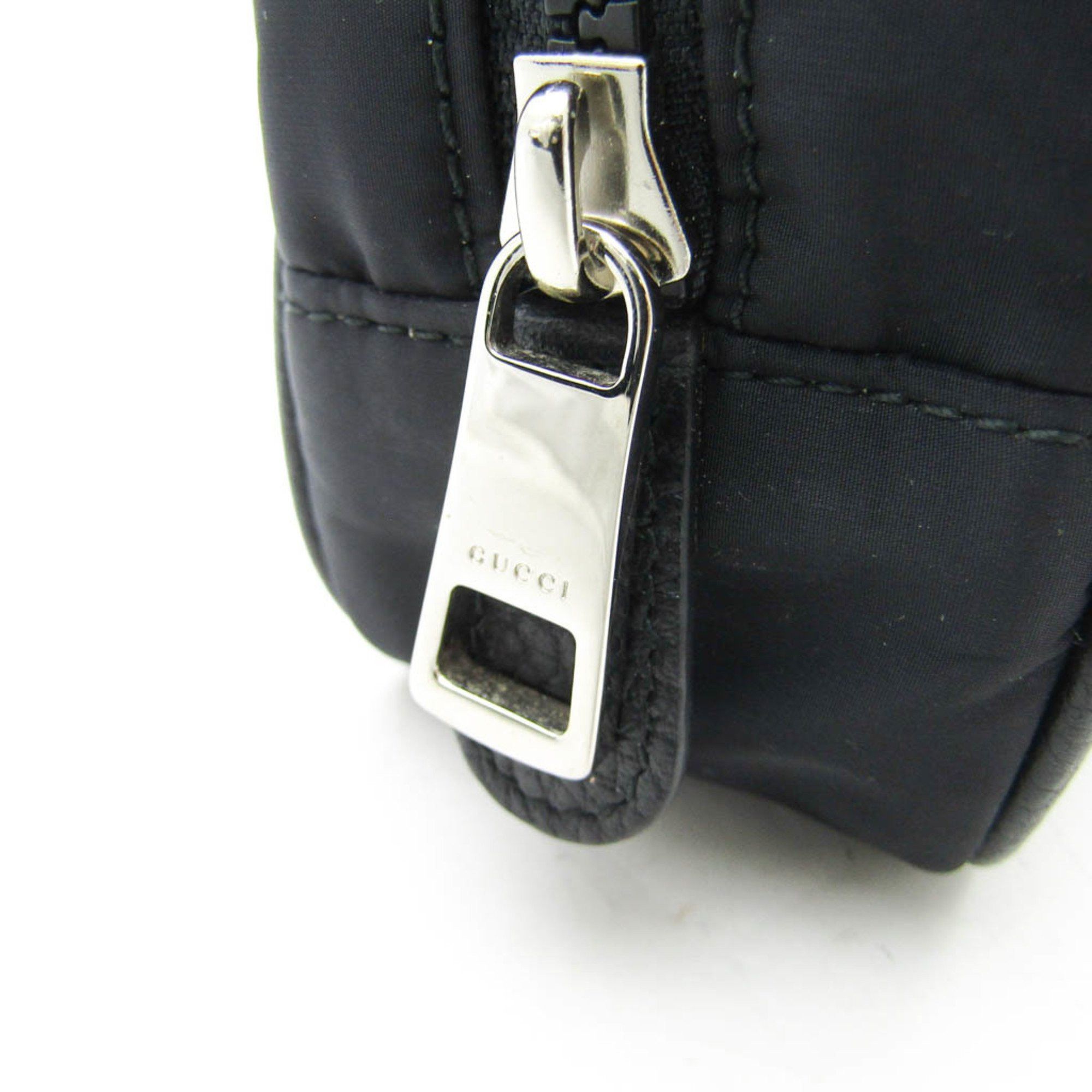 Gucci Gucci GG Nylon 510341 Women's Nylon Pouch Black Size ONE SIZE - 11 Thumbnail