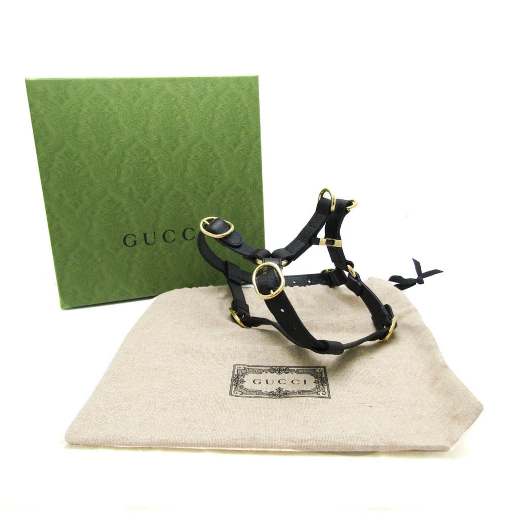 Gucci Gucci Interlocking G 692963 Dog Harness Leather Black Size ONE SIZE - 11 Thumbnail
