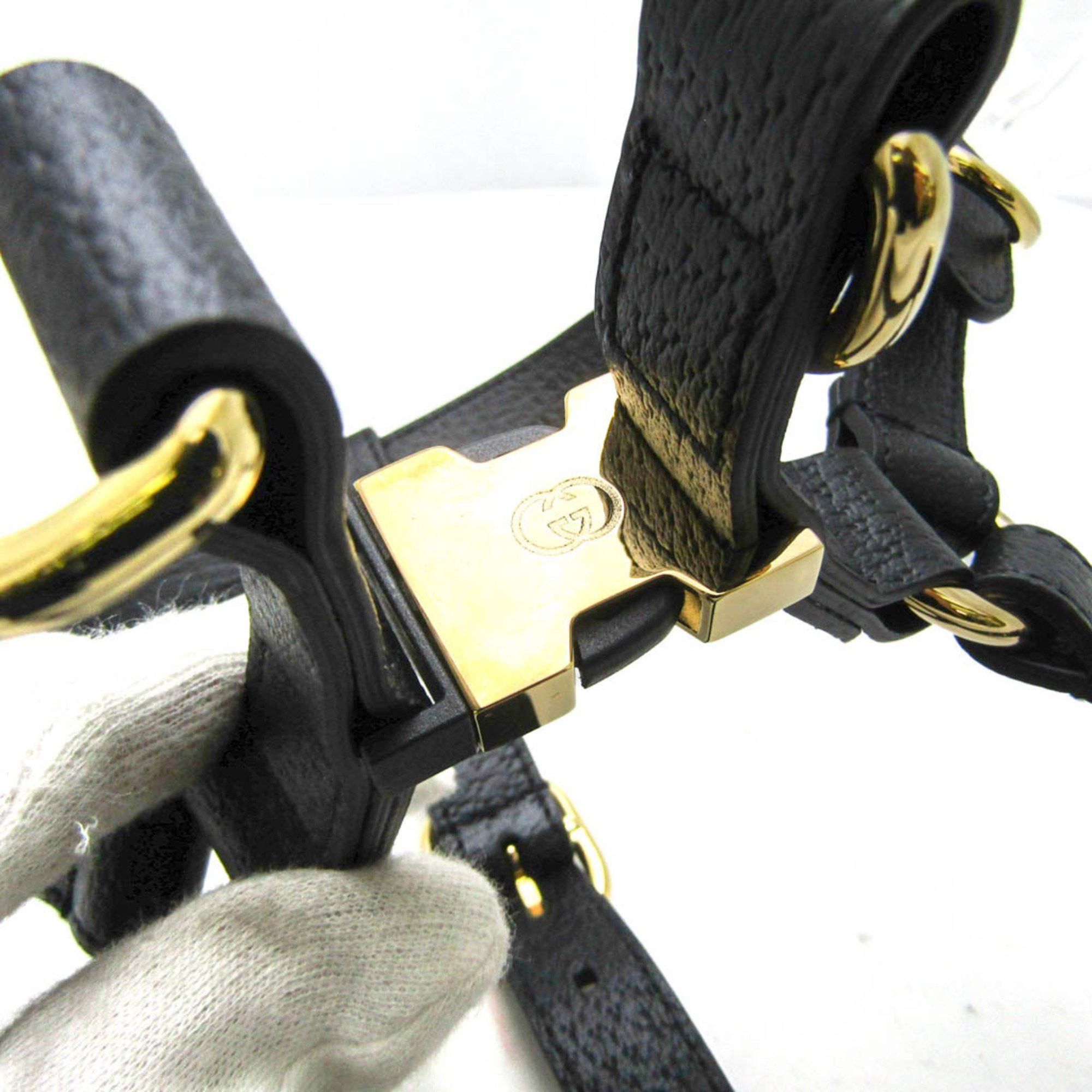 Gucci Gucci Interlocking G 692963 Dog Harness Leather Black Size ONE SIZE - 3 Thumbnail