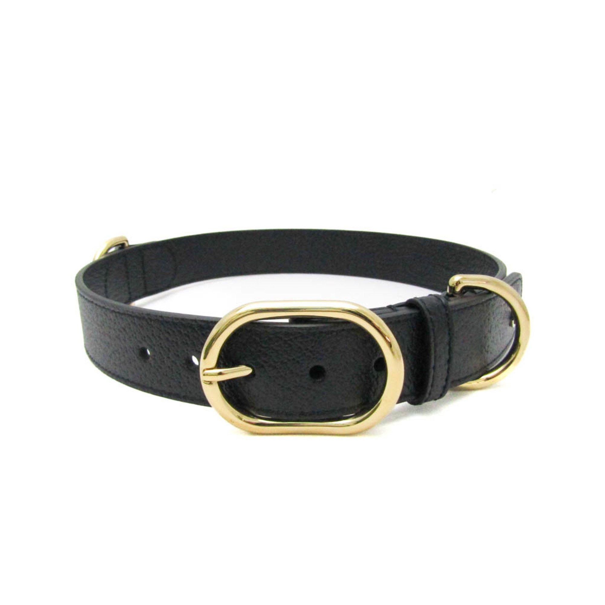 Gucci Gucci Interlocking G 695256 Dog Collar Leather Black Size ONE SIZE - 3 Thumbnail
