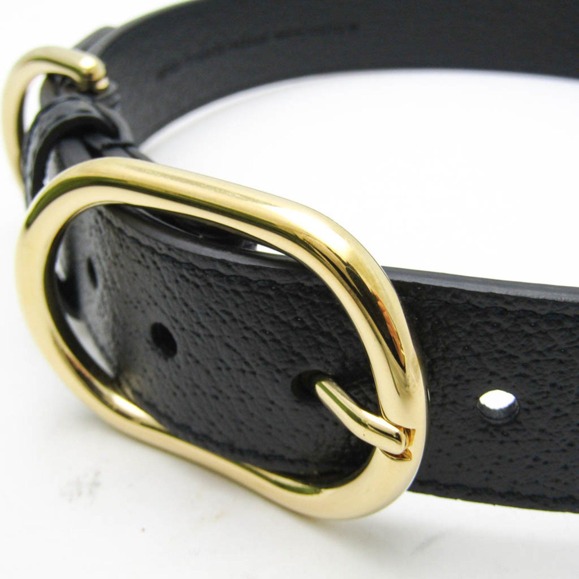 Gucci Gucci Interlocking G 695256 Dog Collar Leather Black Size ONE SIZE - 4 Thumbnail