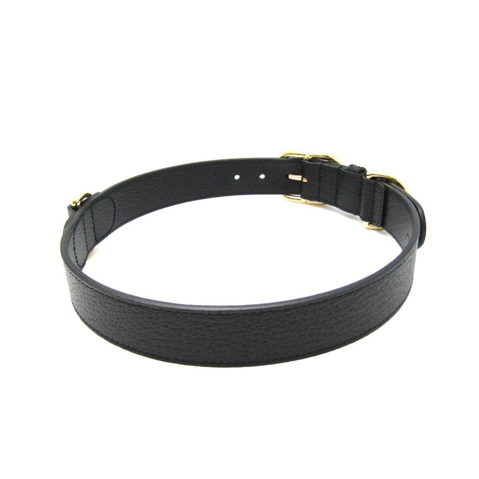 Gucci Gucci Interlocking G 695256 Dog Collar Leather Black Size ONE SIZE - 2 Thumbnail