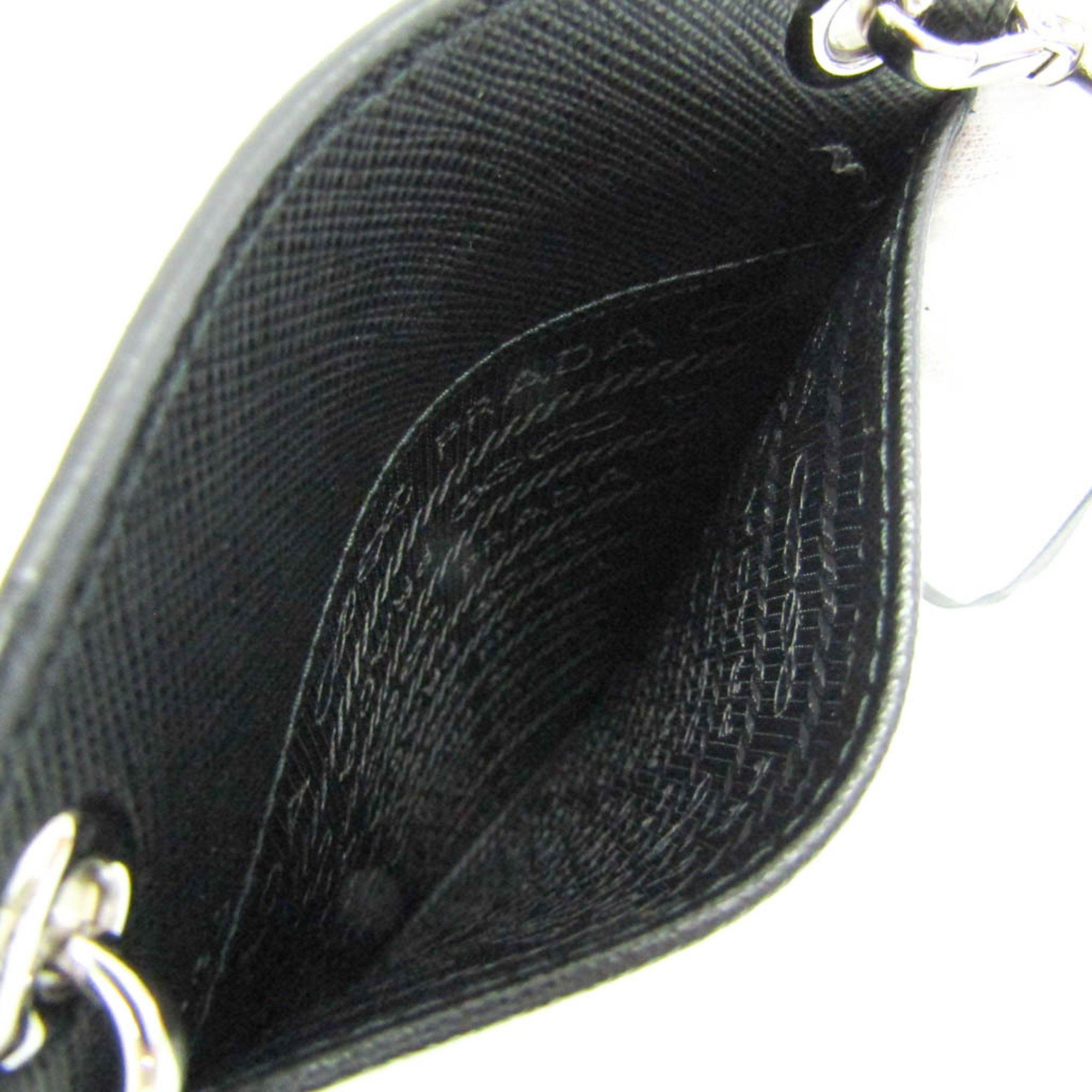 Prada Prada Saffiano Smartphone Case 2ZH067 Men,Women Leather Pouch,Shoulder Bag Black Size ONE SIZE - 4 Thumbnail