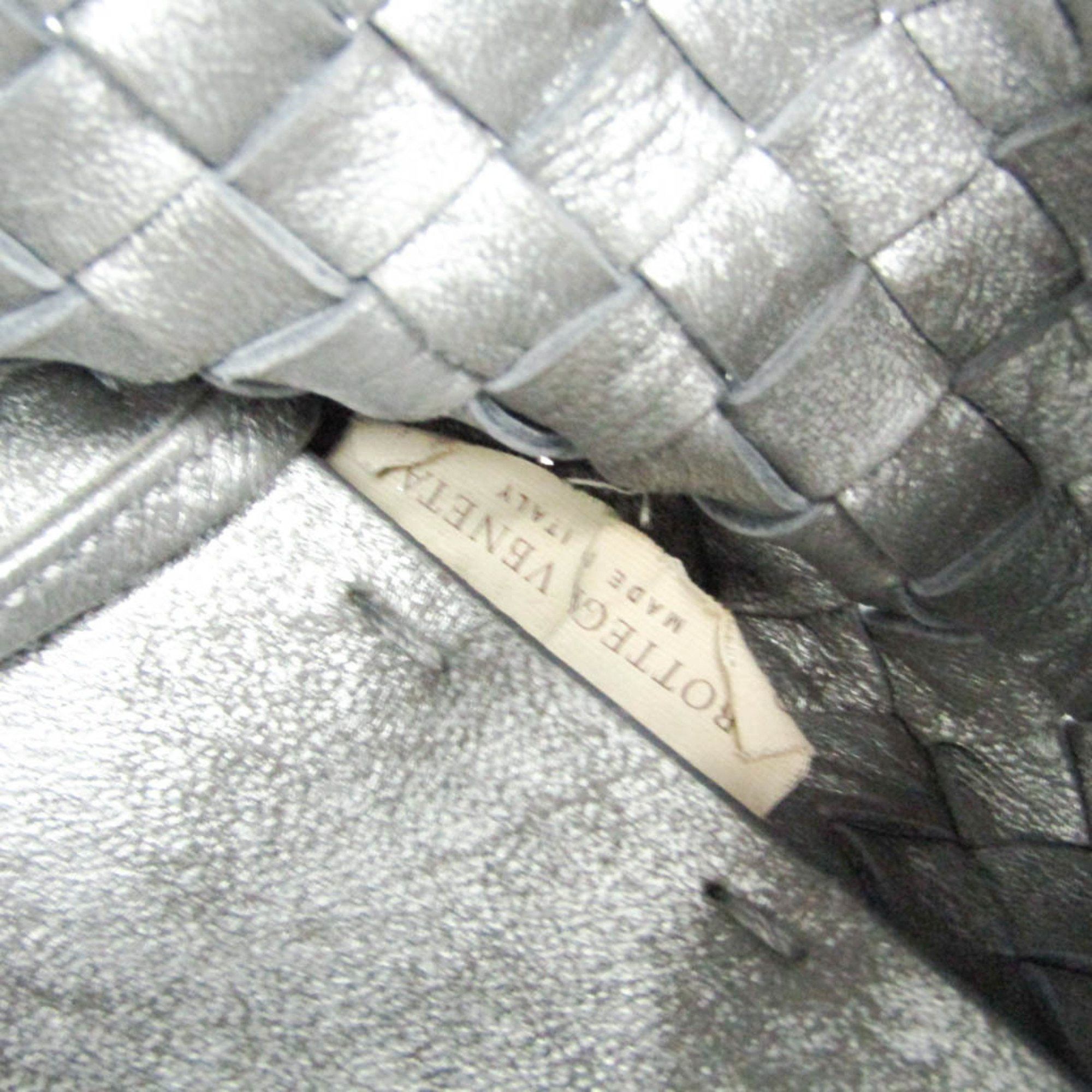 Bottega Veneta Intrecciato Silver Leather Tote Bag (Pre-Owned) Size ONE SIZE - 7 Thumbnail