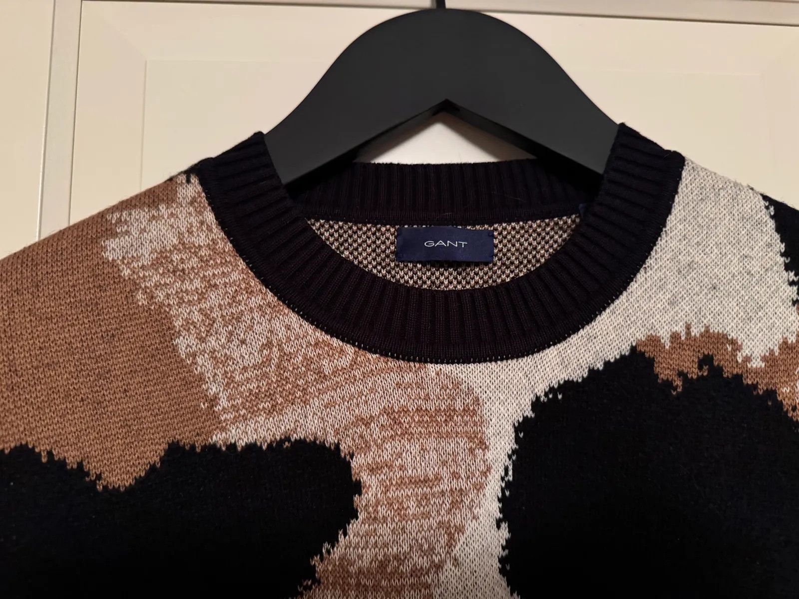 Gant Gant D2 Leopard Intarsia Crew Neck Sweater Size S / US 4 / IT 40 - 2 Thumbnail
