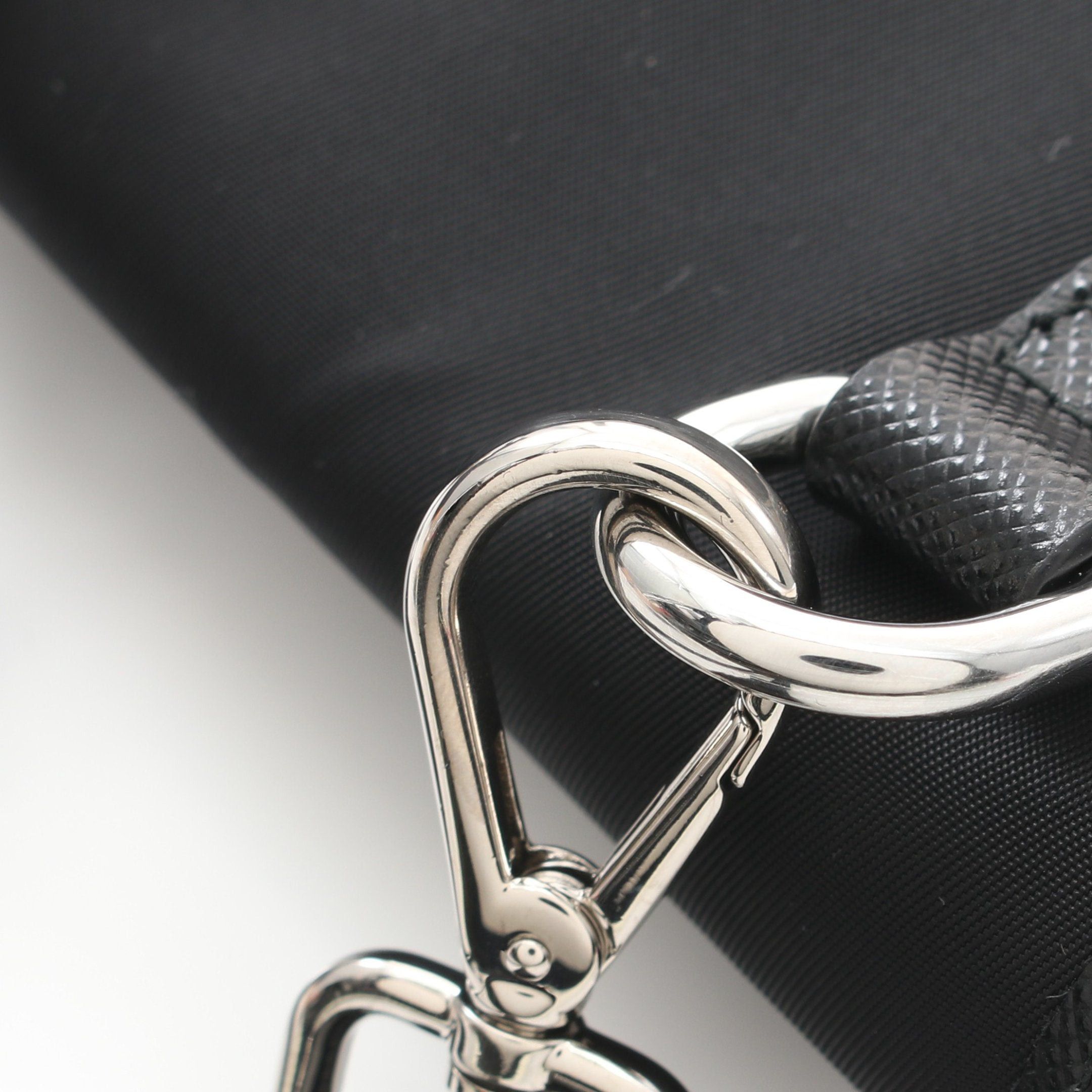 Prada Prada Shoulder Bag Nylon Saffiano Leather Black Size ONE SIZE - 6 Thumbnail