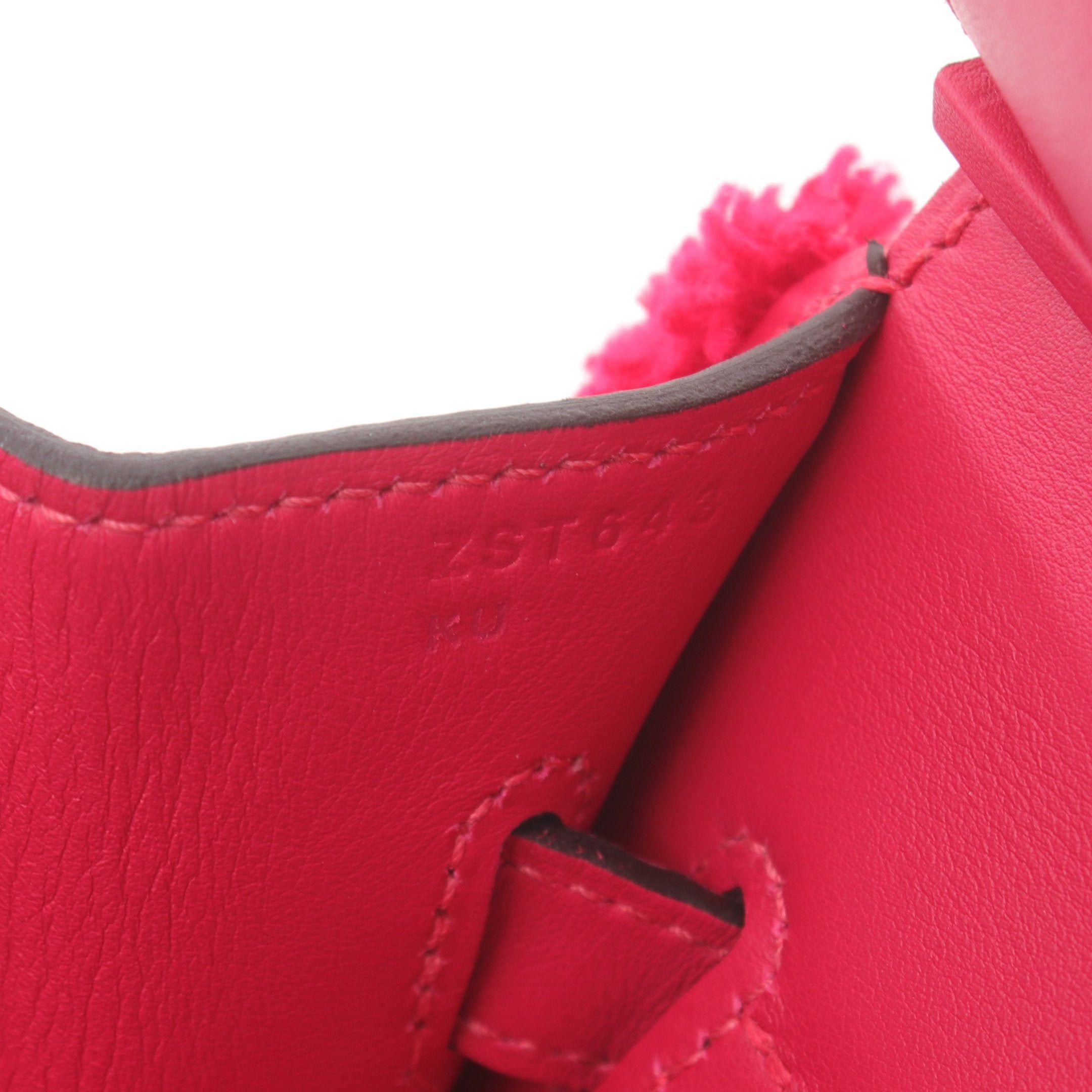 Hermes Hermes Birkin 35 Hurray, Hurray Raspberries Handbag Twill Ash Veau Swift Pink Purple Silver Hardware Z Stamp Size ONE SIZE - 5 Thumbnail