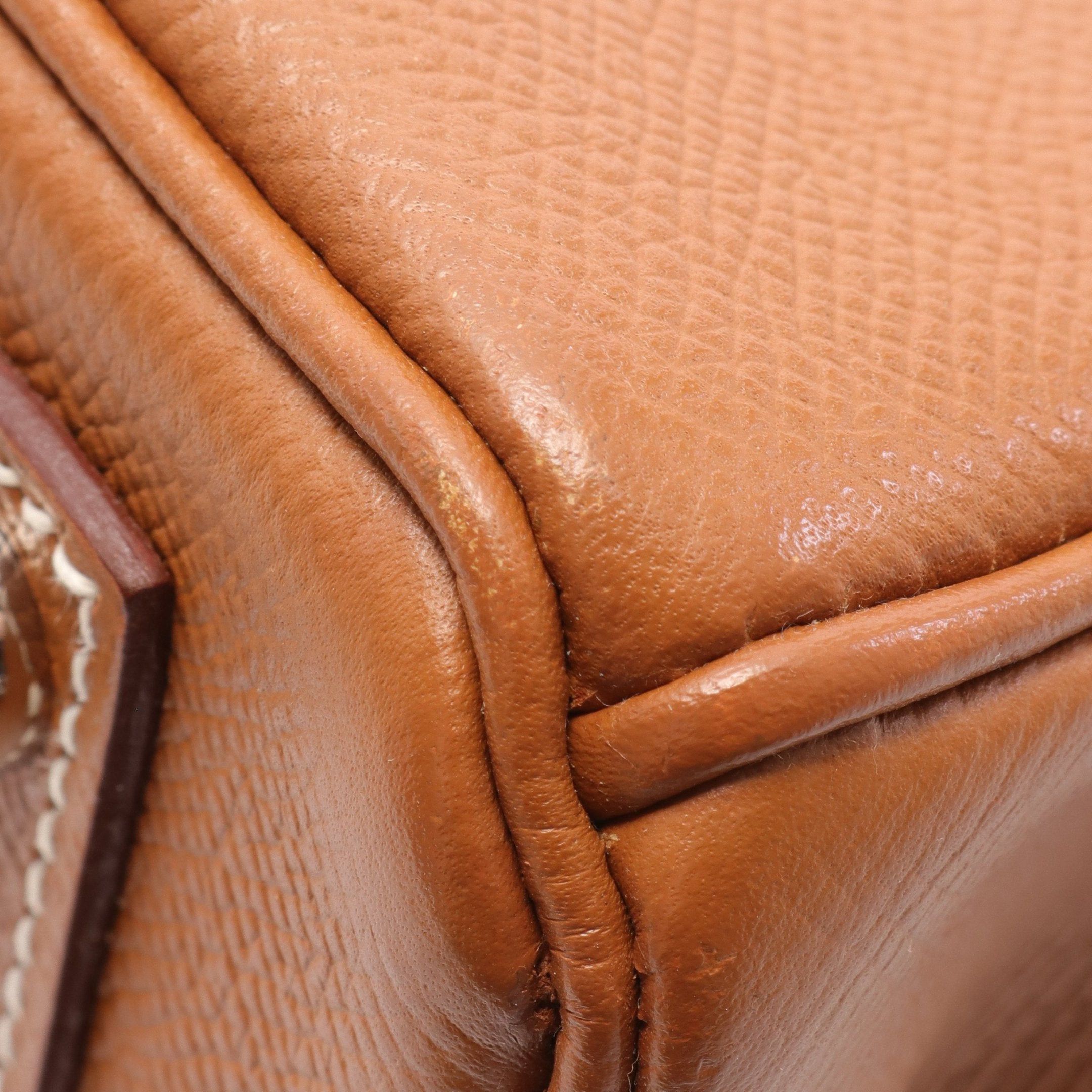 Hermes Hermes Birkin 25 Gold Handbag Veau Epsom Brown Silver Hardware □M Stamp (Manufactured Around 2009) Size ONE SIZE - 6 Thumbnail
