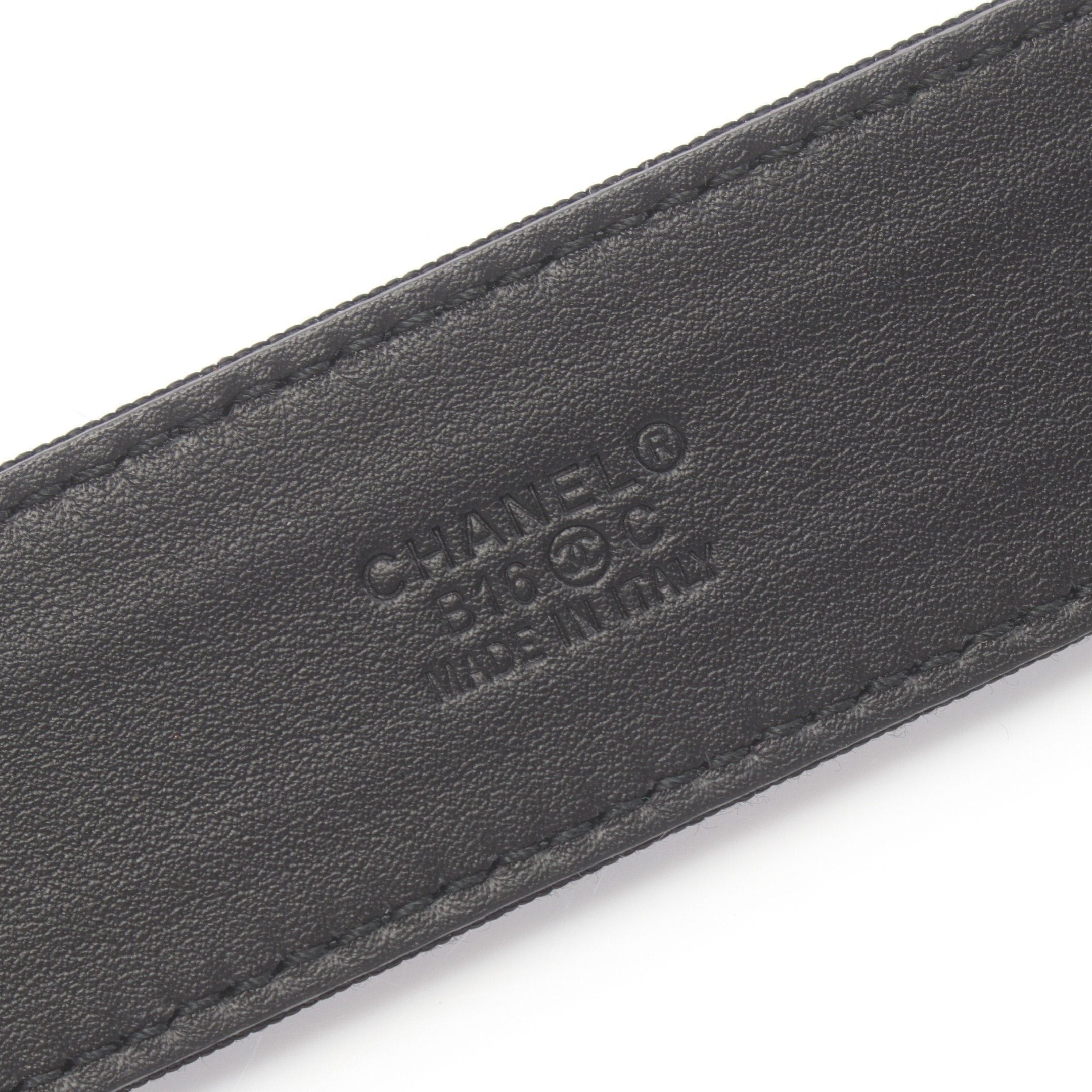 Chanel Chanel Coco Mark Belt Nylon Black Pink Rhinestone B16C Size ONE SIZE - 4 Thumbnail