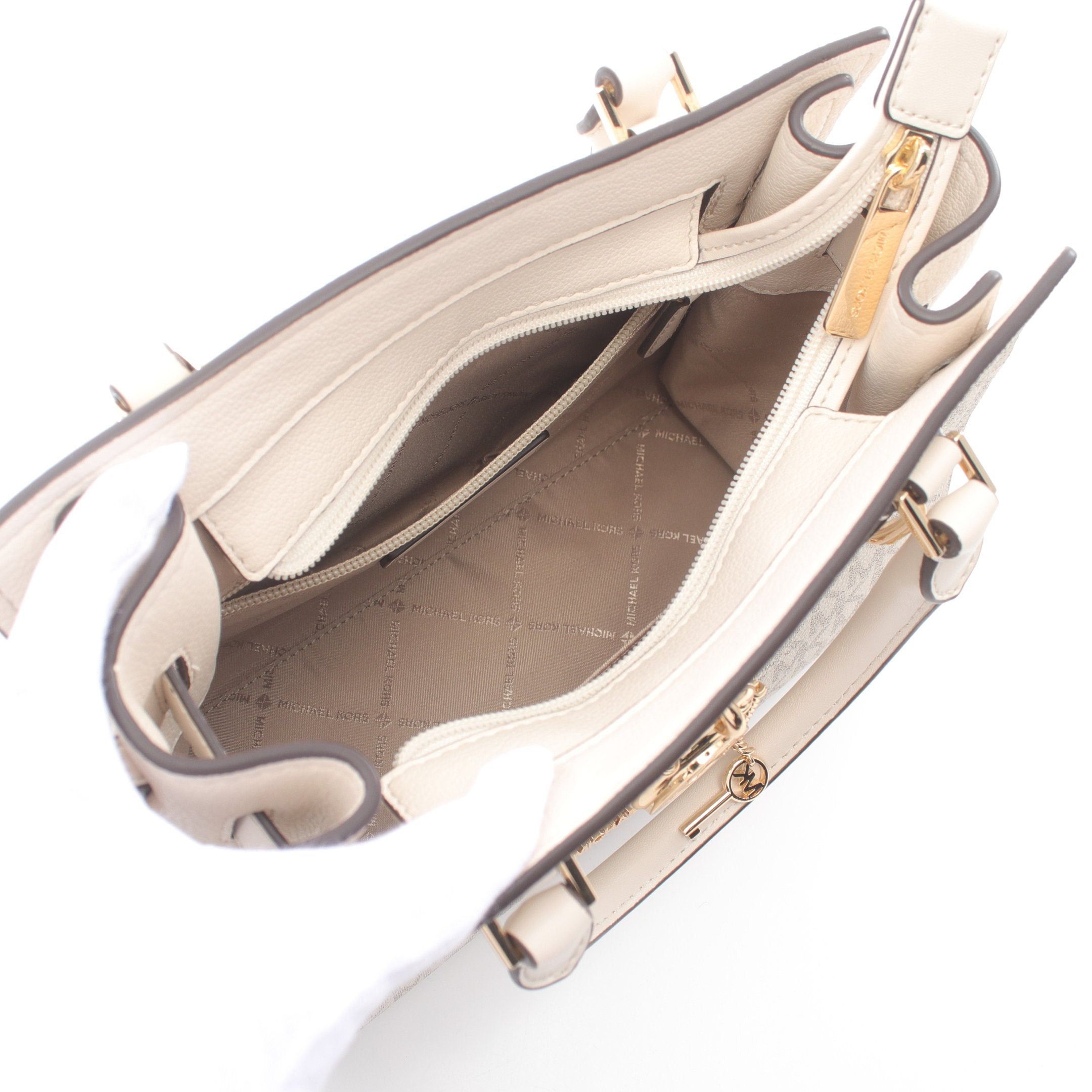 Michael Kors Michael Kors Hamilton Handbag Leather Off White Size ONE SIZE - 3 Thumbnail