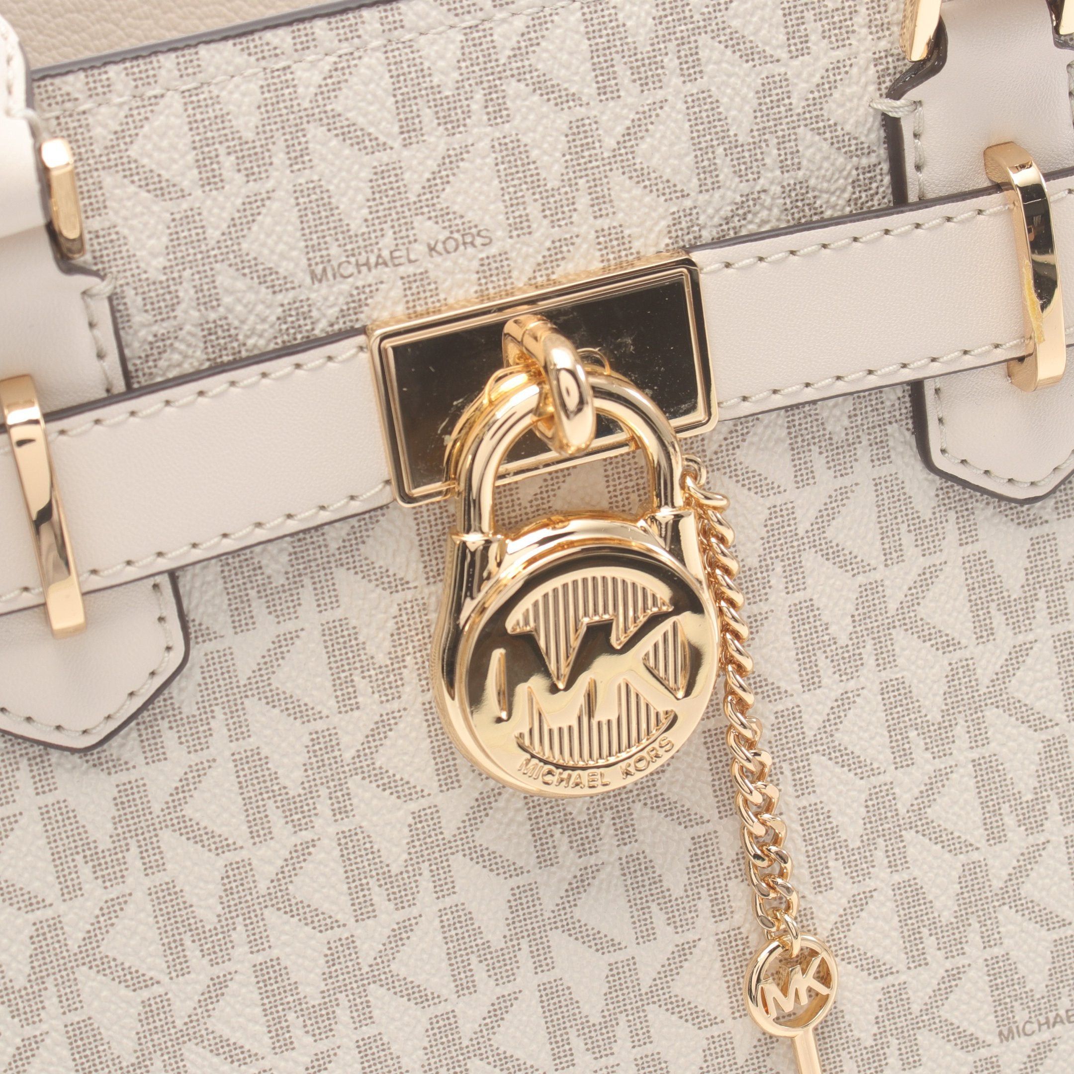 Michael Kors Michael Kors Hamilton Handbag Leather Off White Size ONE SIZE - 5 Thumbnail