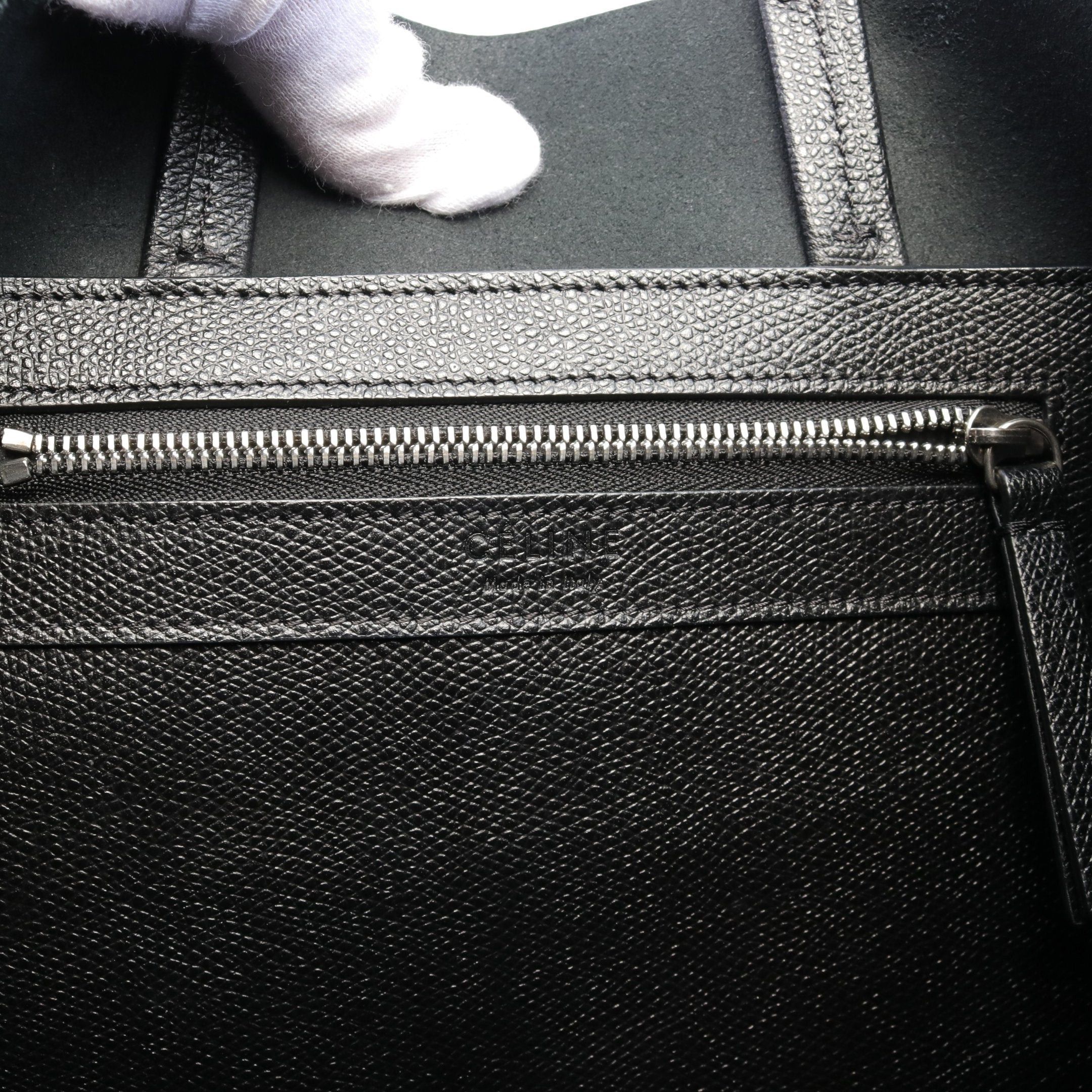 Celine Celine Vertical Small Hippopotamus Handbag Tote Bag Leather Black Size ONE SIZE - 4 Thumbnail
