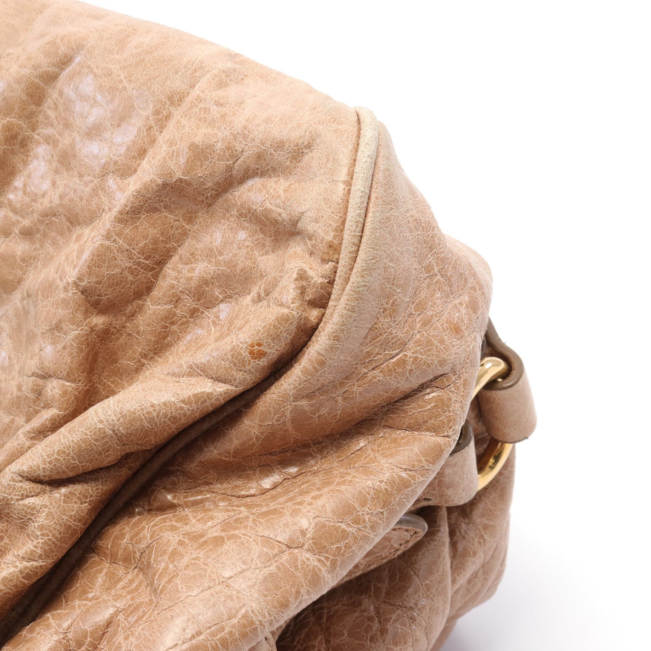 Miu Miu Miu Miu Handbag Tote Bag Leather Beige Size ONE SIZE - 7 Thumbnail
