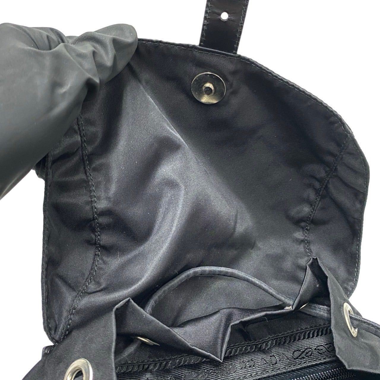 Prada Prada Backpack Black Nylon Size ONE SIZE - 8 Thumbnail
