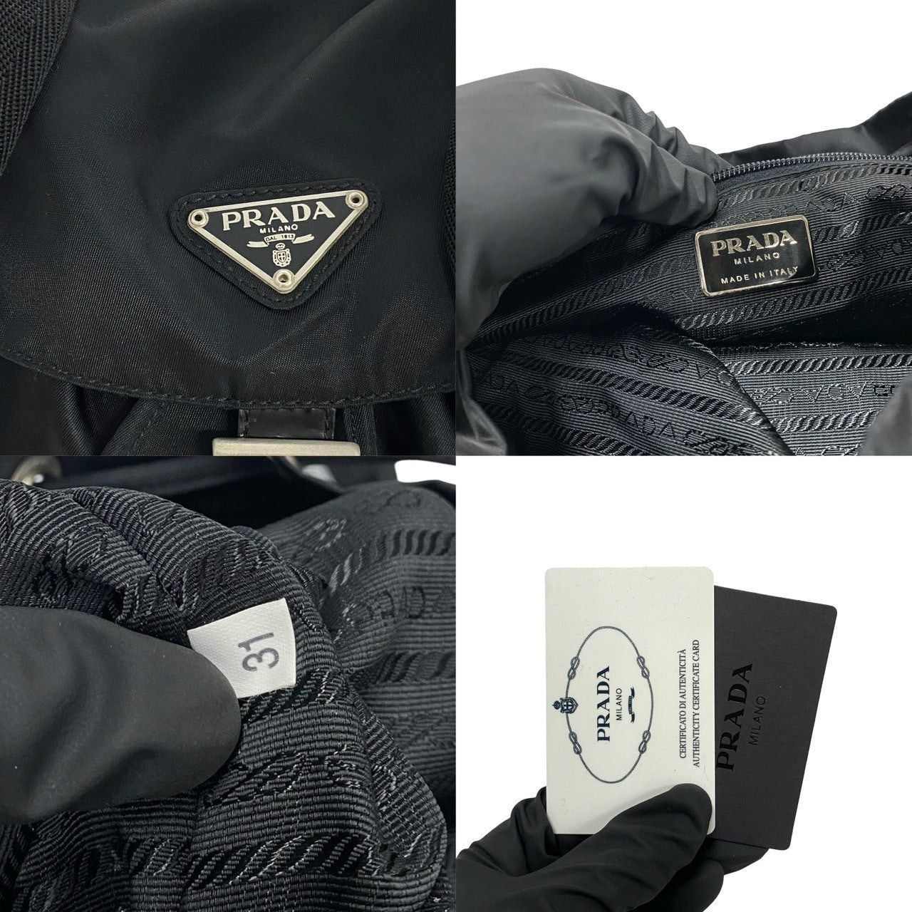 Prada Prada Backpack Black Nylon Size ONE SIZE - 3 Thumbnail