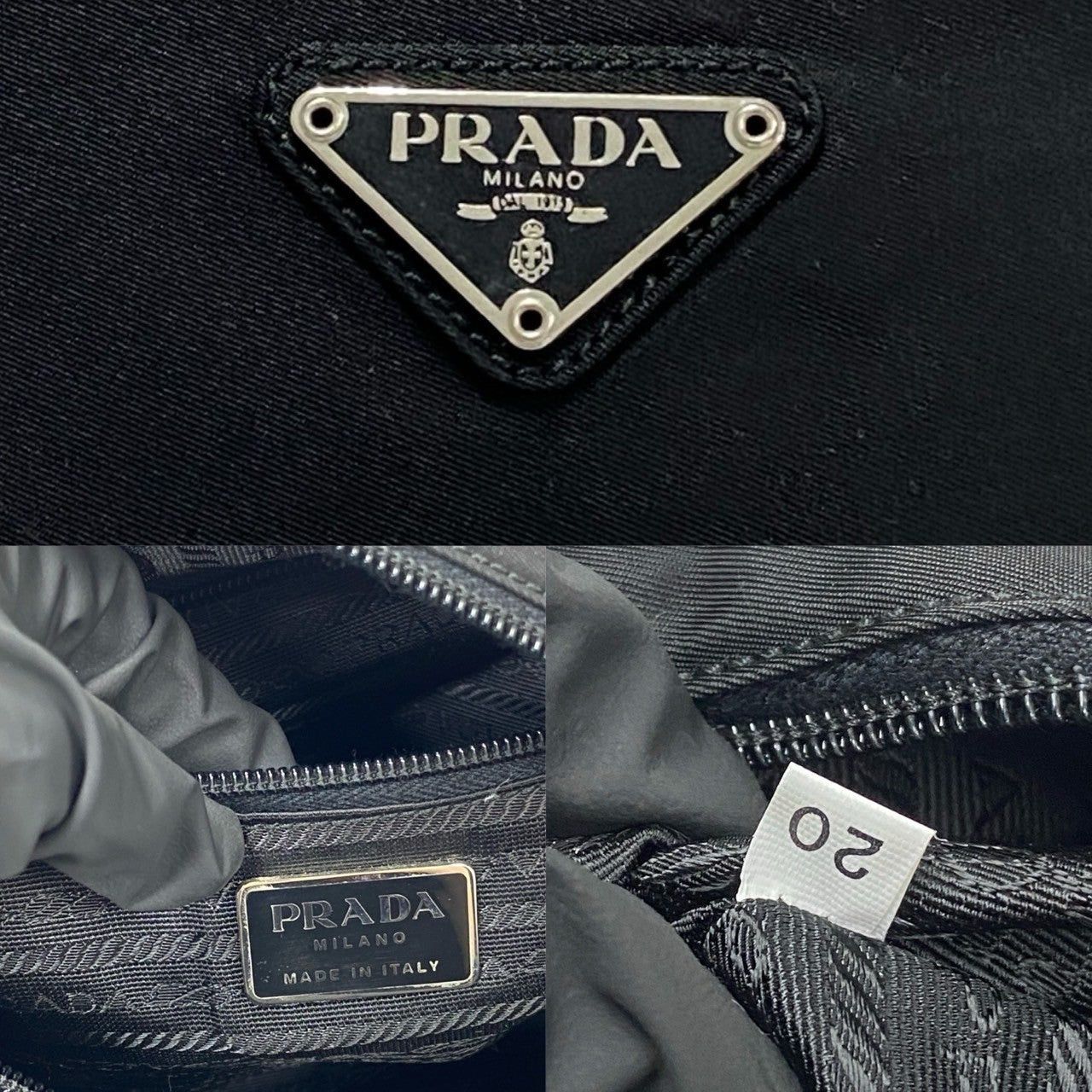 Prada Prada Handbag Black Nylon Size ONE SIZE - 3 Thumbnail