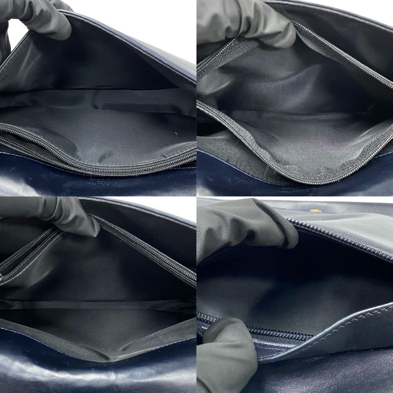 Dior Dior Shoulder Bag Navy Leather Size ONE SIZE - 9 Thumbnail