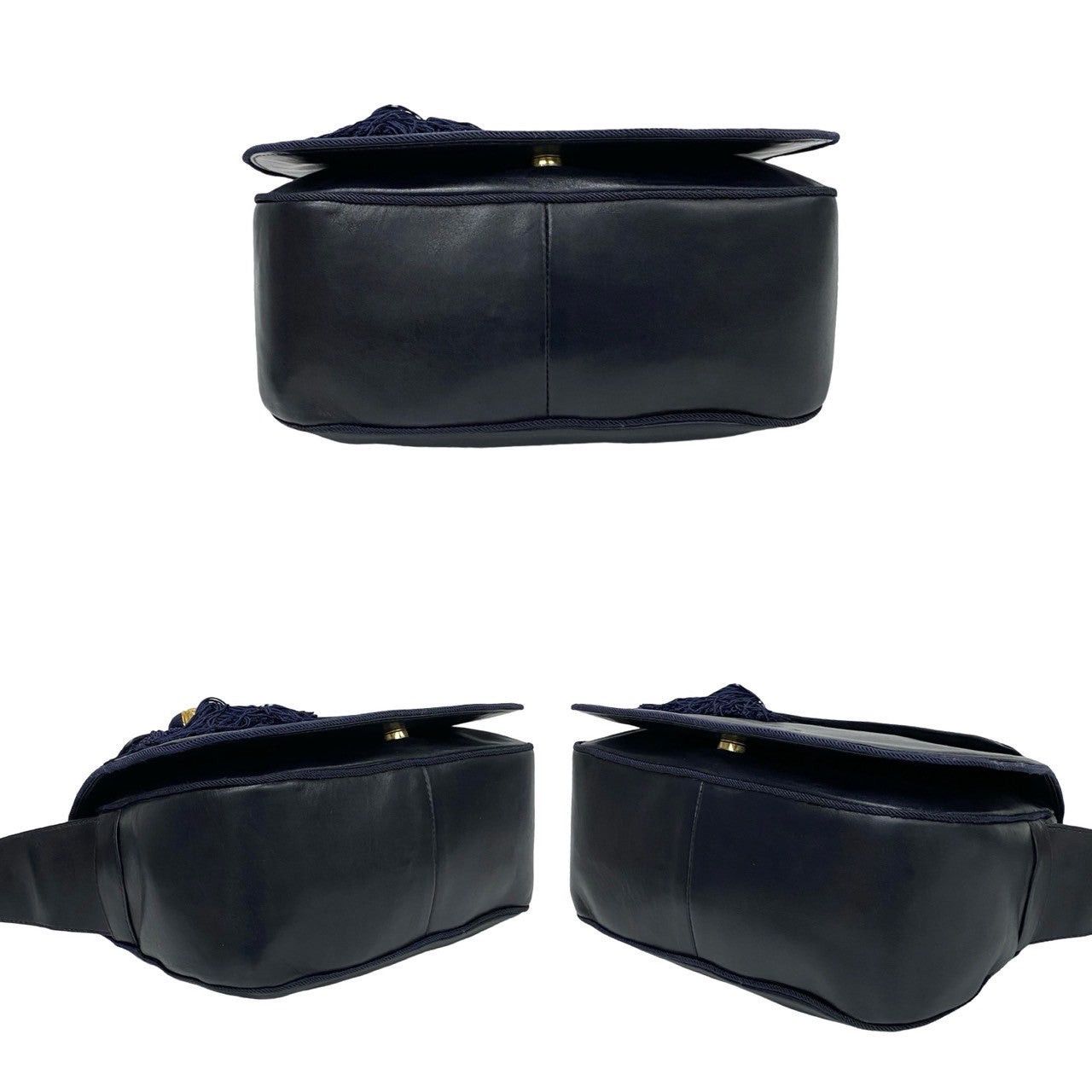 Dior Dior Shoulder Bag Navy Leather Size ONE SIZE - 6 Thumbnail