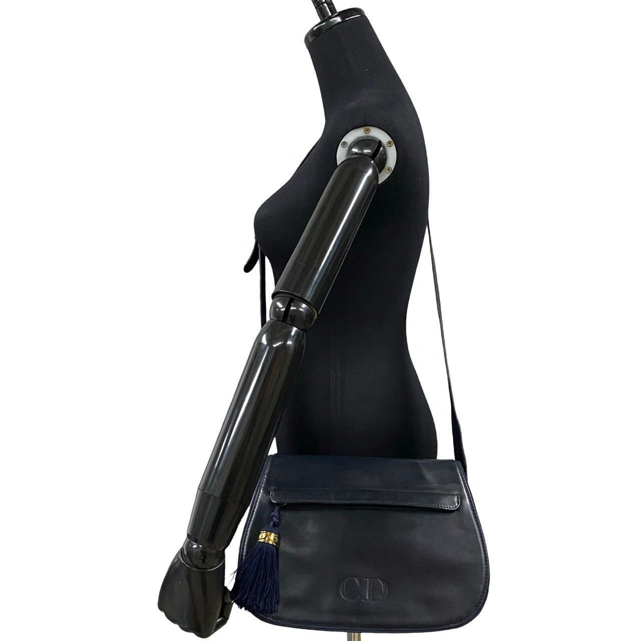 Dior Dior Shoulder Bag Navy Leather Size ONE SIZE - 2 Thumbnail