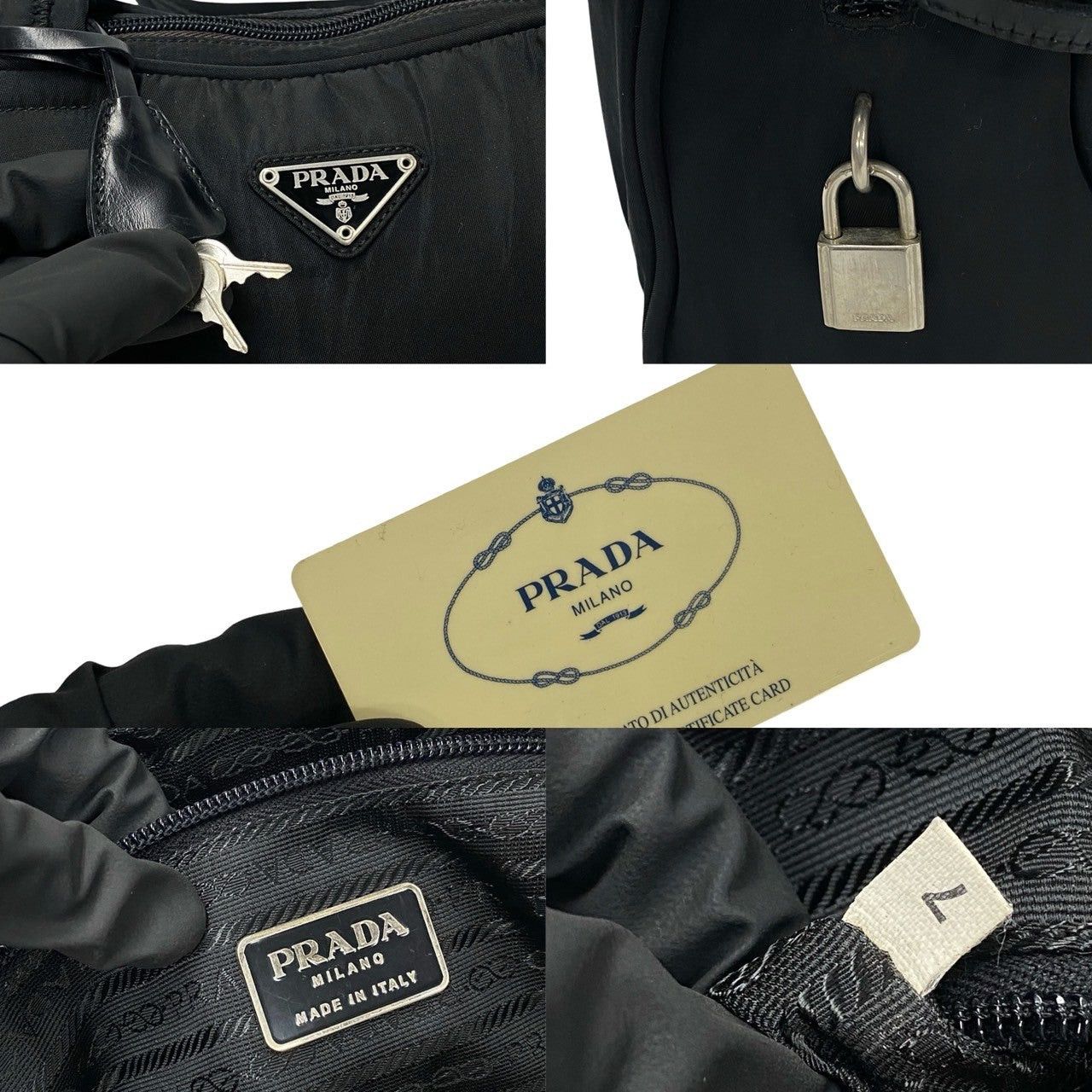 Prada Prada Handbag Black Nylon Size ONE SIZE - 3 Thumbnail