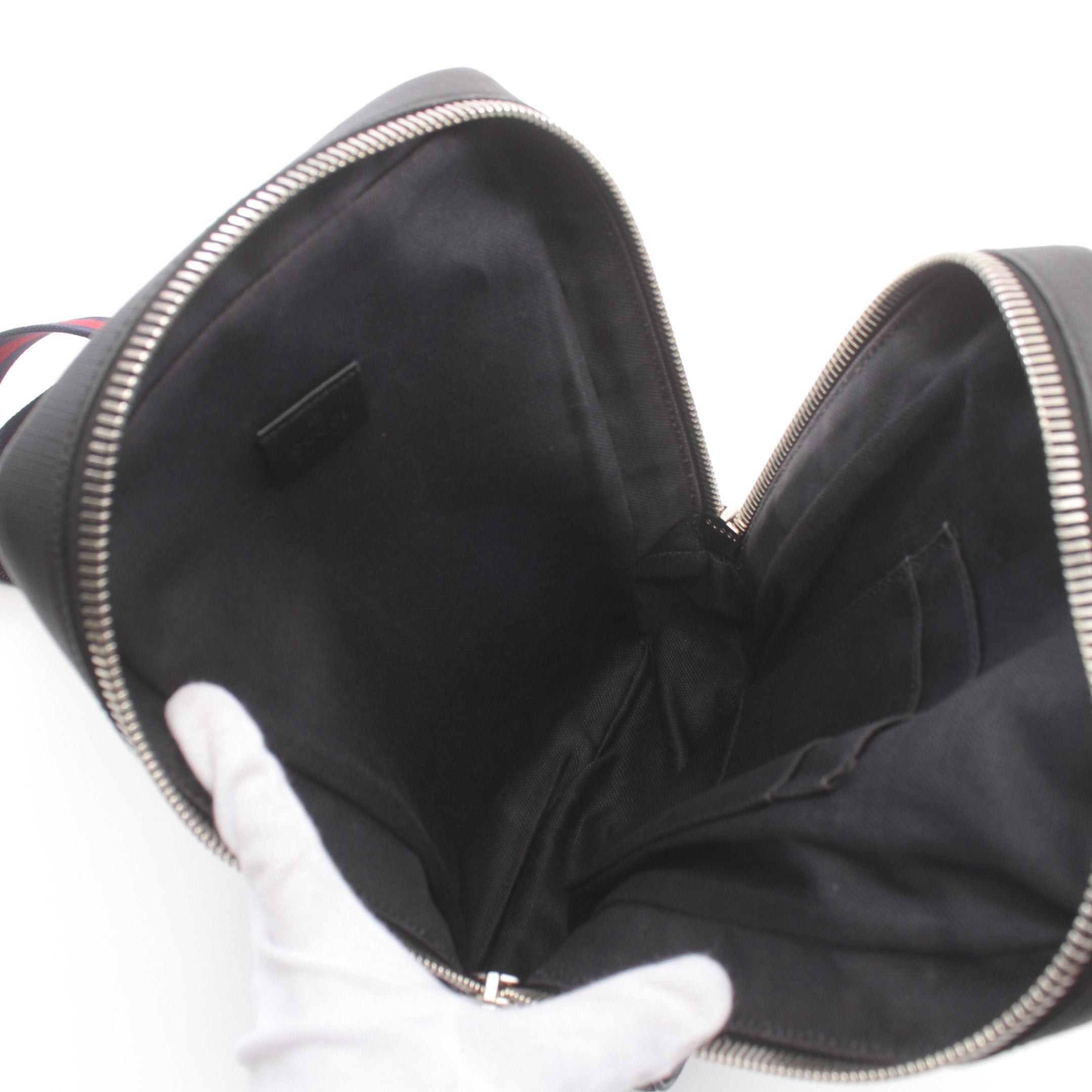 Gucci Gucci Soft Gg Supreme Belt Bag Body Leather Black Navy Red Size ONE SIZE - 3 Thumbnail