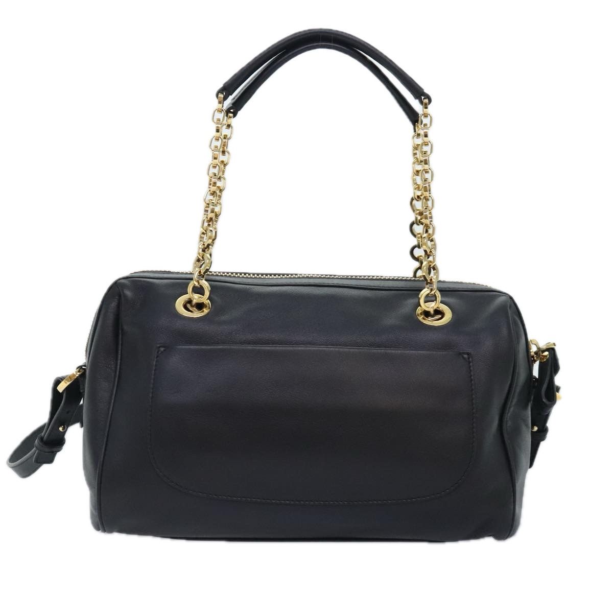 Salvatore Ferragamo Gancini Black Leather Shoulder Bag (Pre-Owned) Size ONE SIZE - 2 Thumbnail