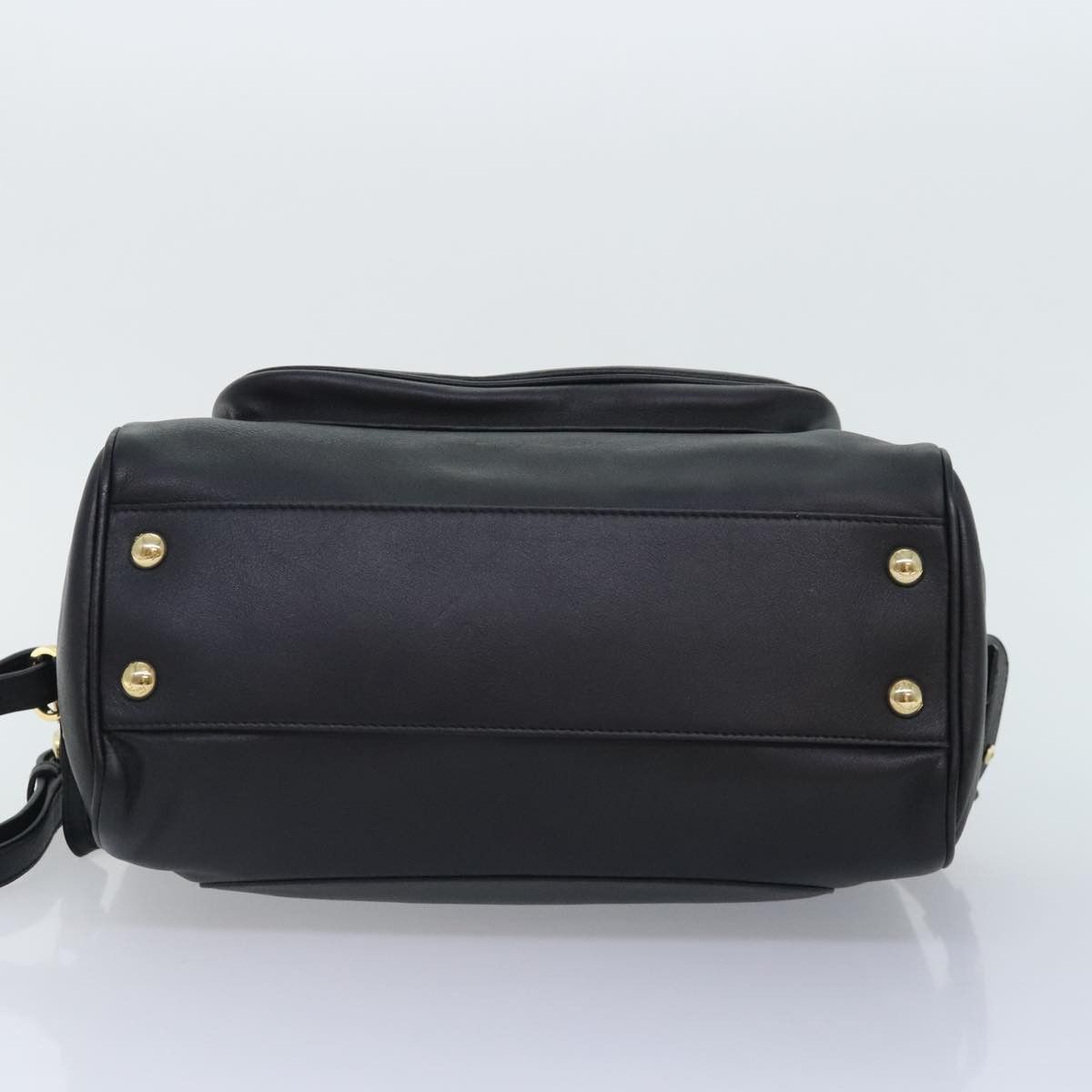 Salvatore Ferragamo Gancini Black Leather Shoulder Bag (Pre-Owned) Size ONE SIZE - 5 Thumbnail
