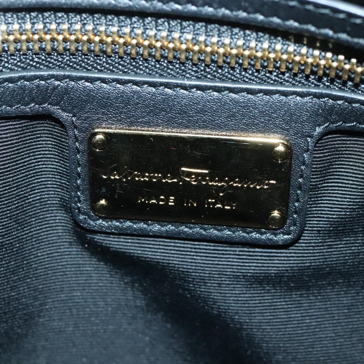 Salvatore Ferragamo Gancini Black Leather Shoulder Bag (Pre-Owned) Size ONE SIZE - 8 Thumbnail