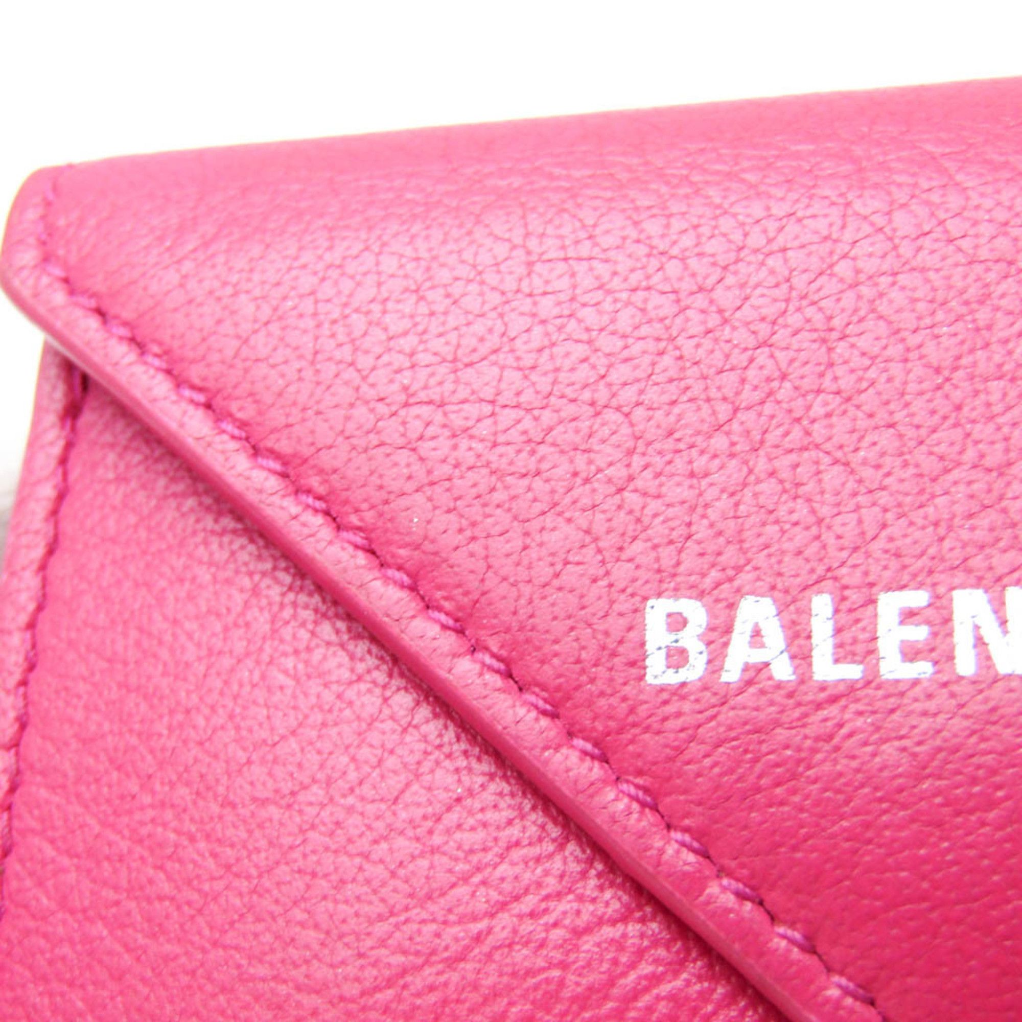 Balenciaga Papier Pink Leather Wallet (Pre-Owned) Size ONE SIZE - 14 Thumbnail