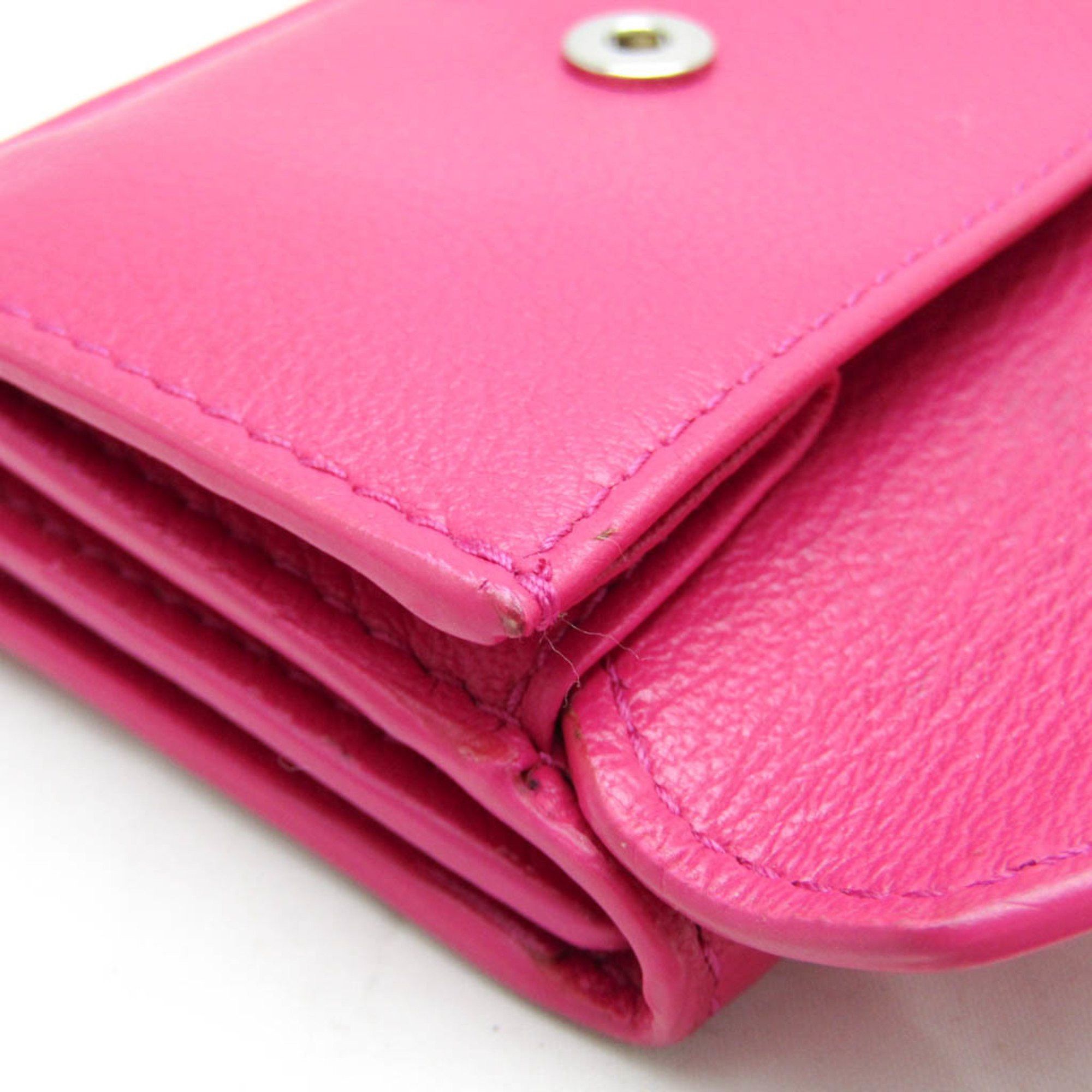 Balenciaga Papier Pink Leather Wallet (Pre-Owned) Size ONE SIZE - 12 Thumbnail