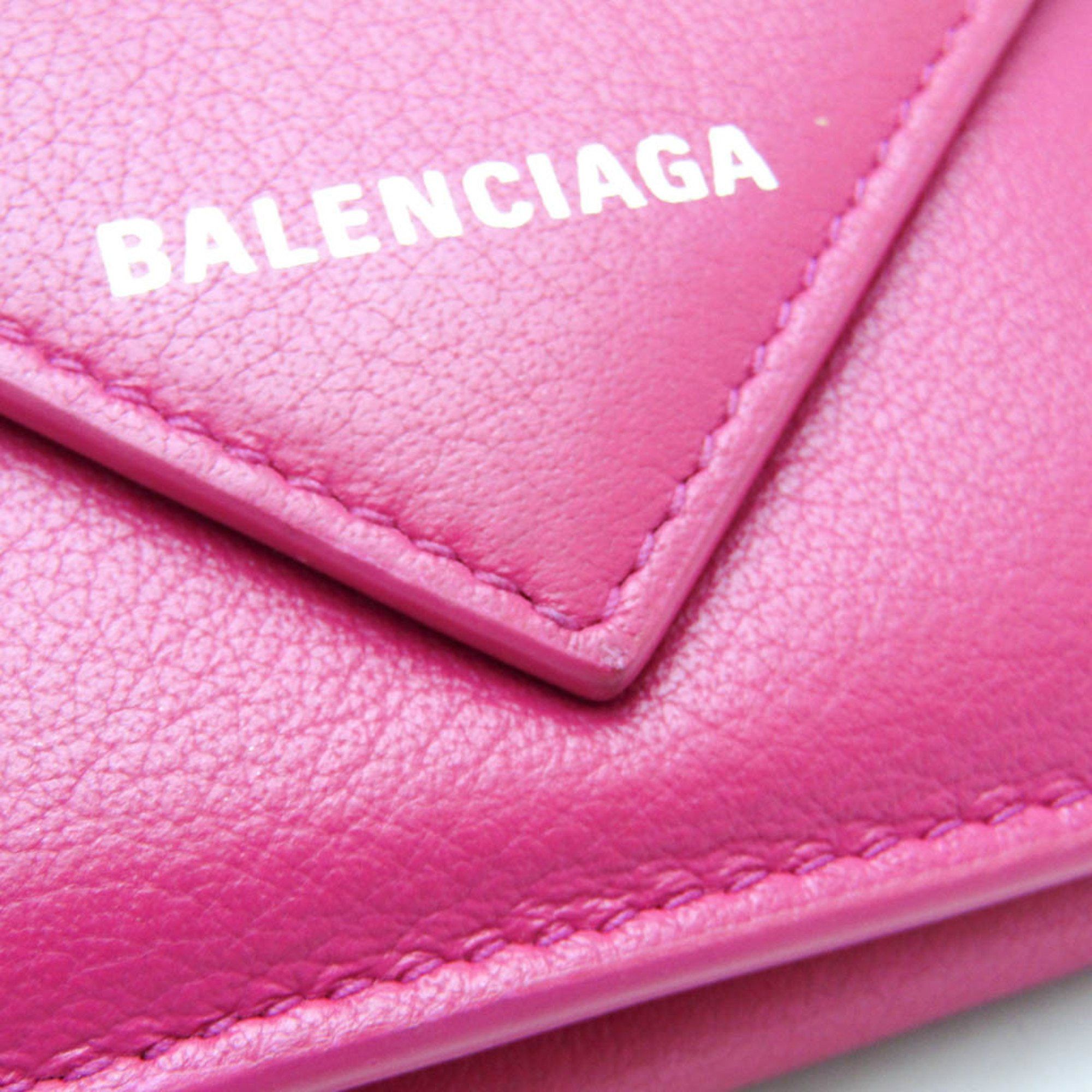 Balenciaga Papier Pink Leather Wallet (Pre-Owned) Size ONE SIZE - 13 Thumbnail