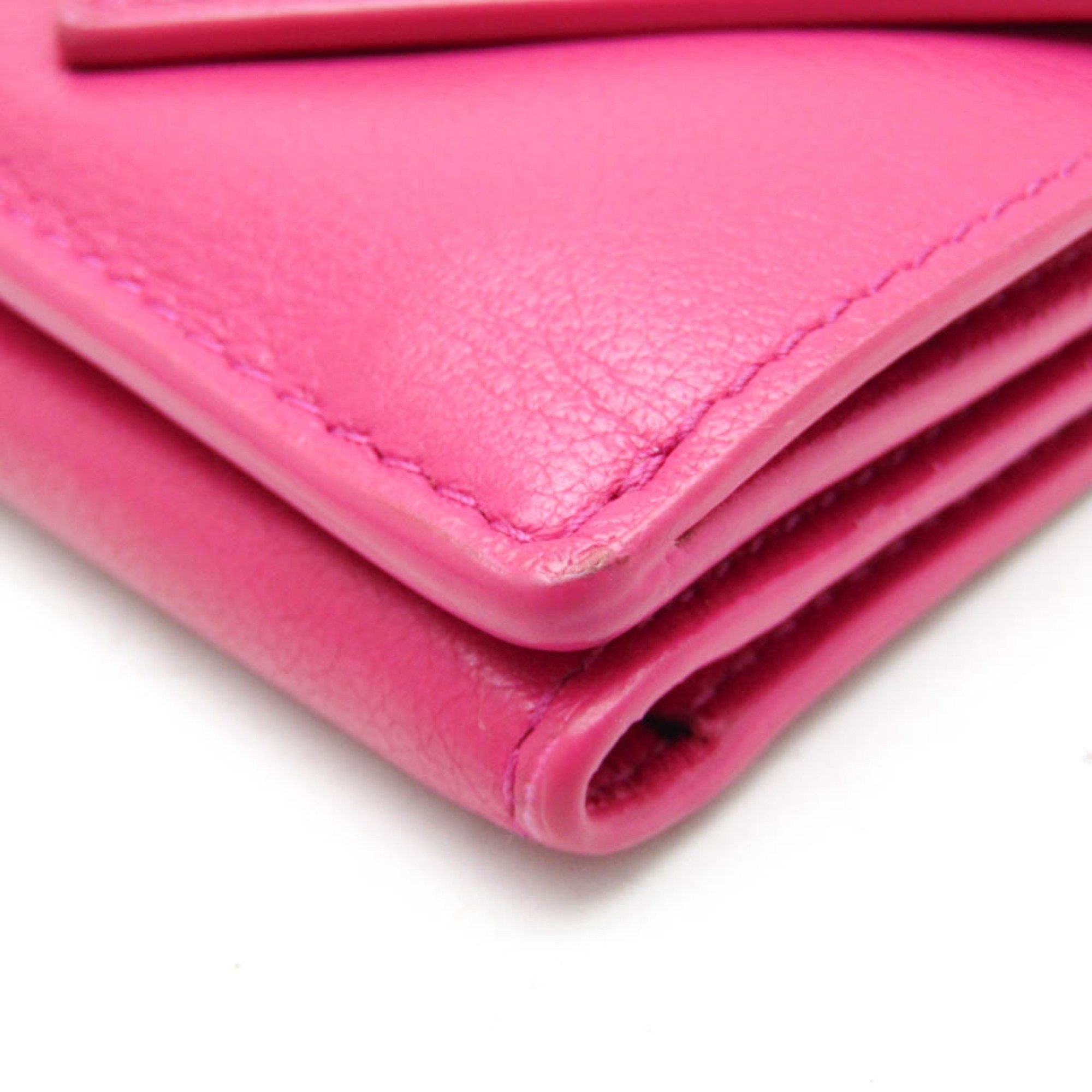 Balenciaga Papier Pink Leather Wallet (Pre-Owned) Size ONE SIZE - 10 Thumbnail
