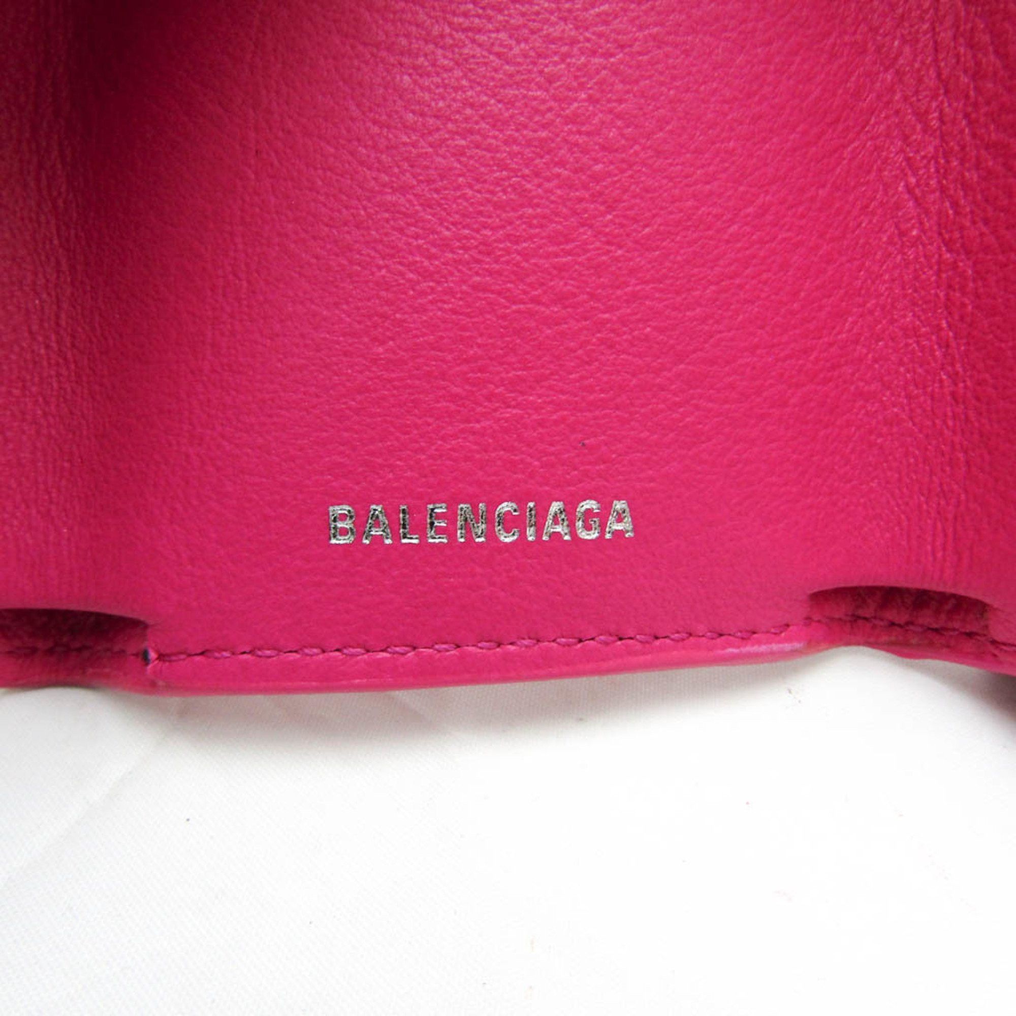 Balenciaga Papier Pink Leather Wallet (Pre-Owned) Size ONE SIZE - 6 Thumbnail