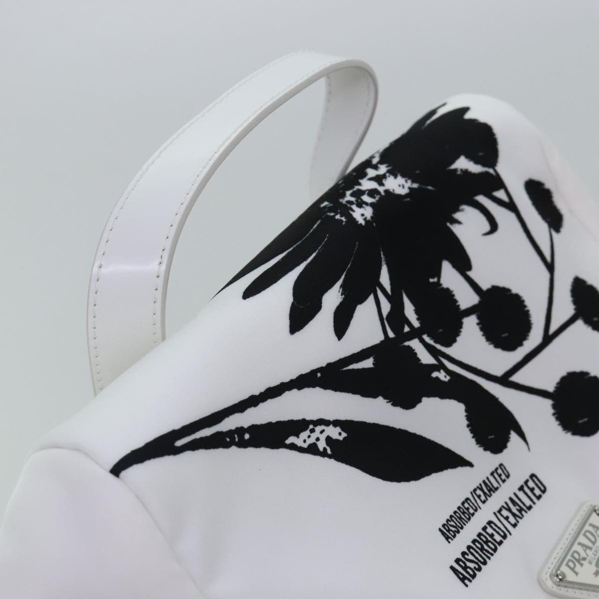 Prada Signaux Printed White Synthetic Backpack Bag (Pre-Owned) Size ONE SIZE - 16 Thumbnail
