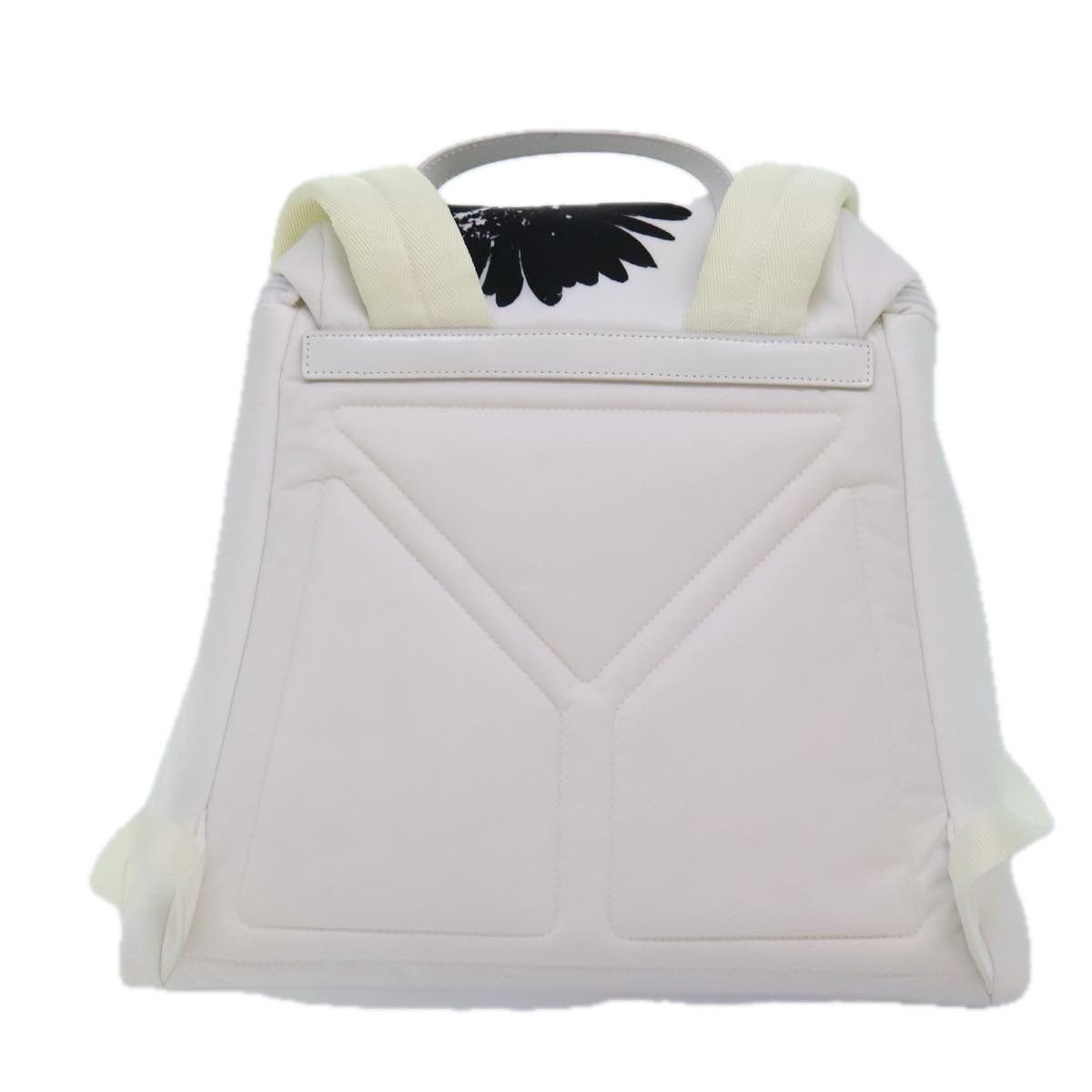 Prada Signaux Printed White Synthetic Backpack Bag (Pre-Owned) Size ONE SIZE - 2 Thumbnail