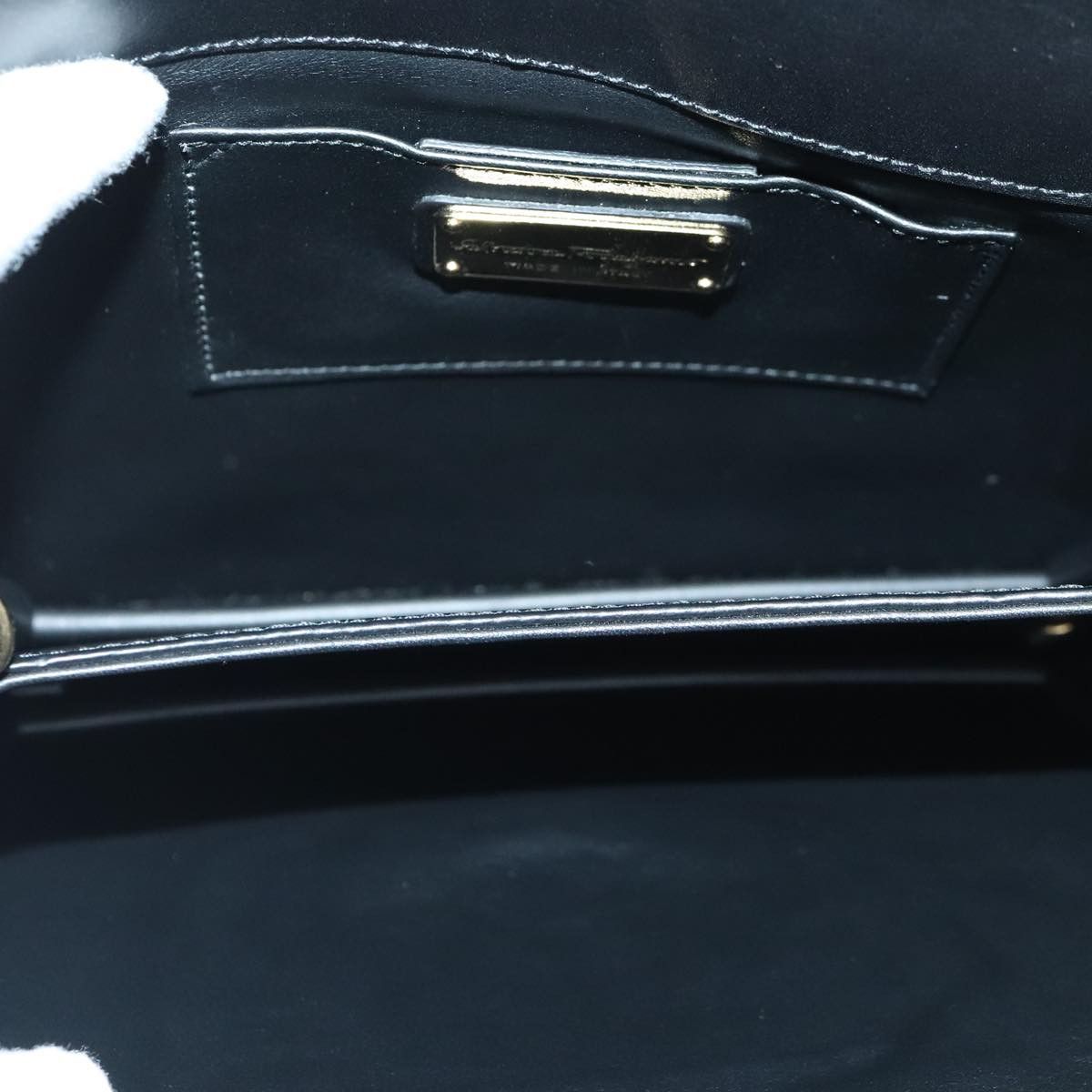 Salvatore Ferragamo Thalia Black Leather Shoulder Bag (Pre-Owned) Size ONE SIZE - 7 Thumbnail