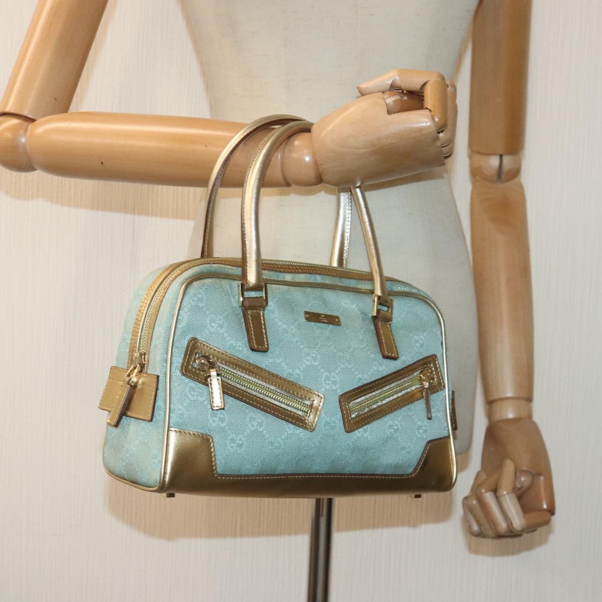 Gucci Sac De Jour Baby Blue Canvas Handbag (Pre-Owned) Size ONE SIZE - 11 Thumbnail